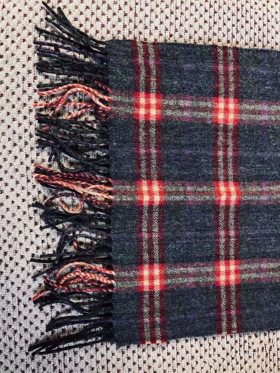 Other Navy Red Check Wool Scottish Scarf Size ONE SIZE - 3 Thumbnail