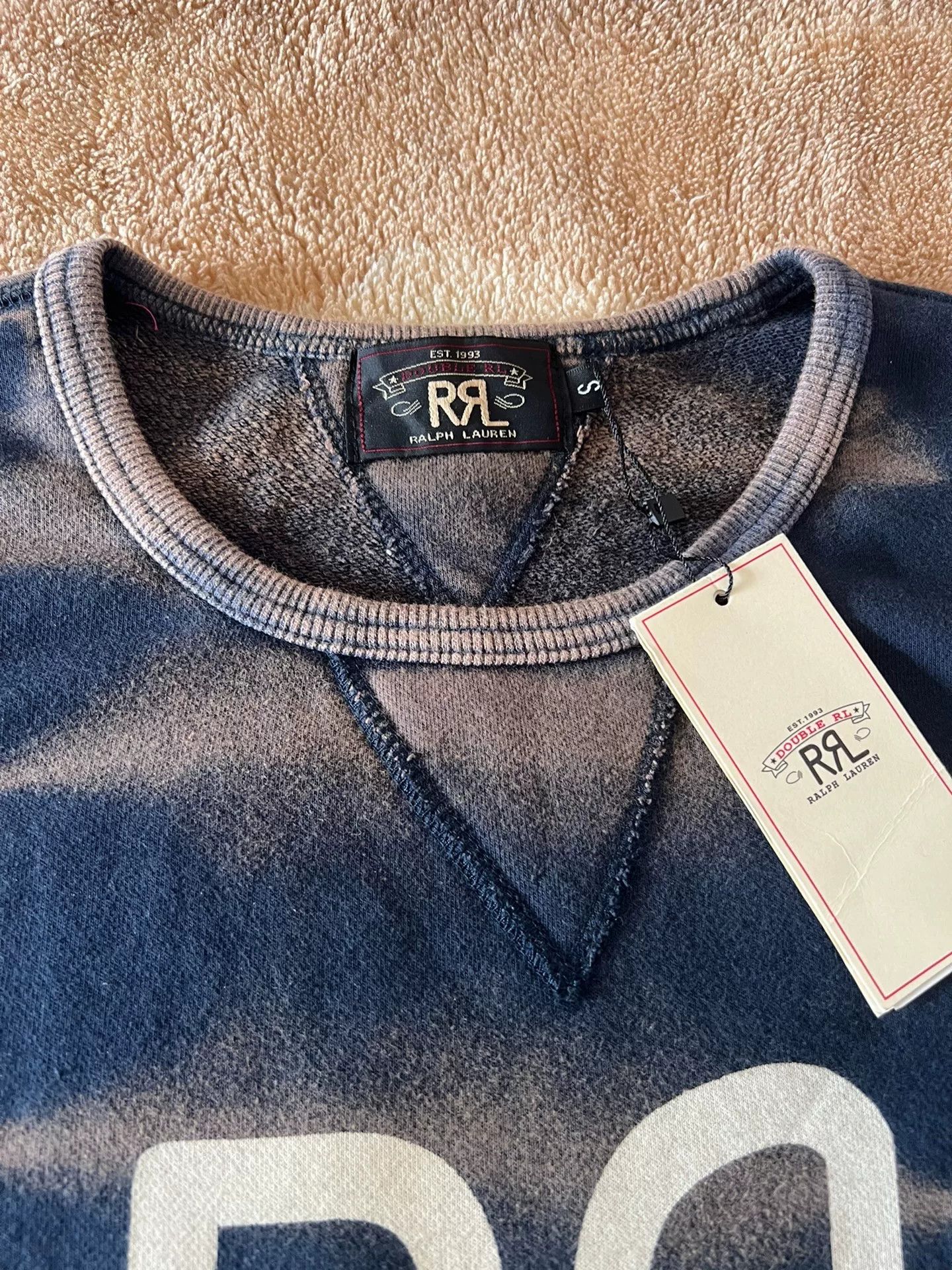 RRL Ralph Lauren RRL Blue Tie-Dye Sweatshirt Size US S / EU 44-46 / 1 - 3 Thumbnail