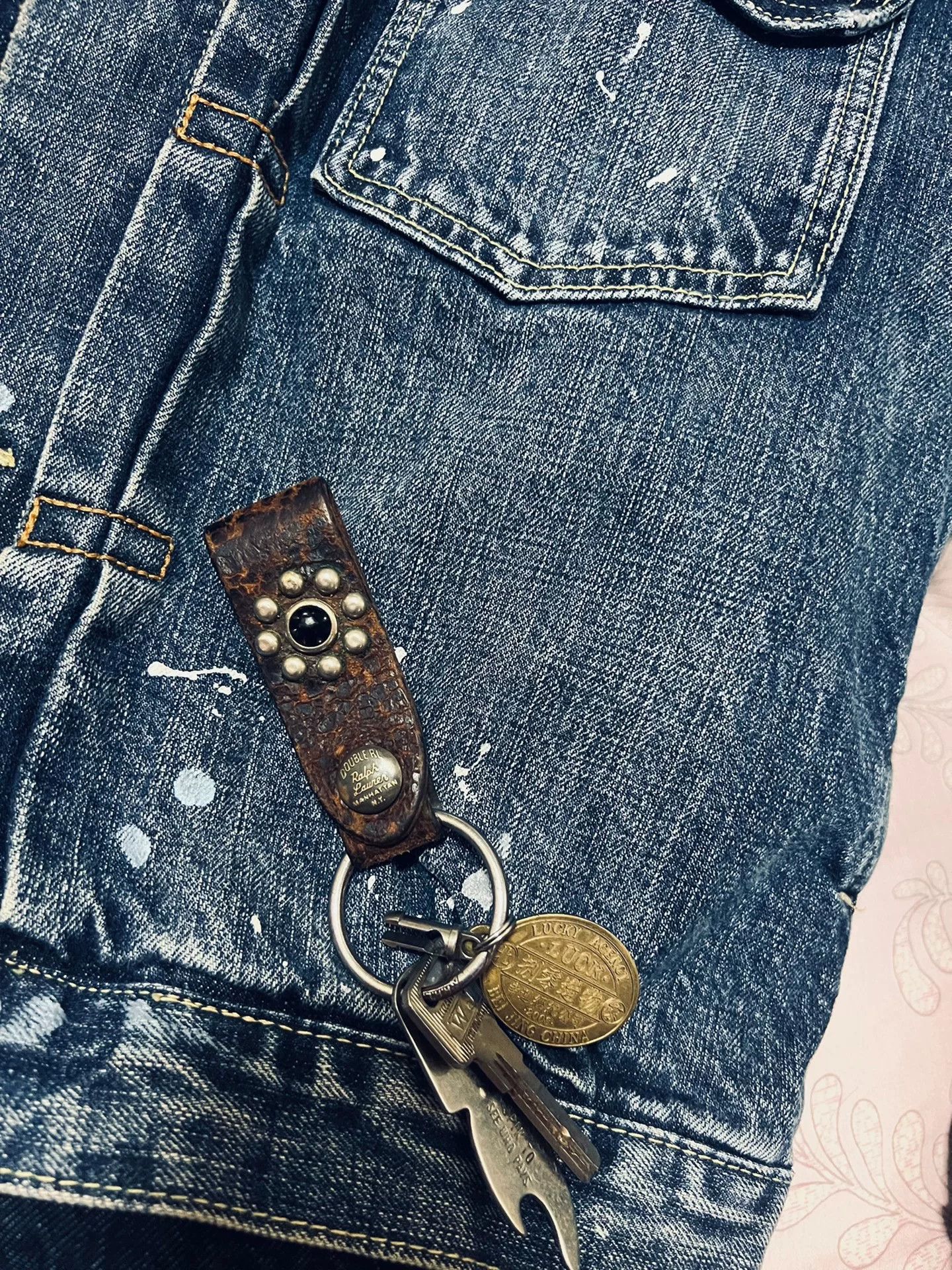RRL Ralph Lauren RRL Double RL Vintage Leather Keychain Size ONE SIZE - 6 Thumbnail