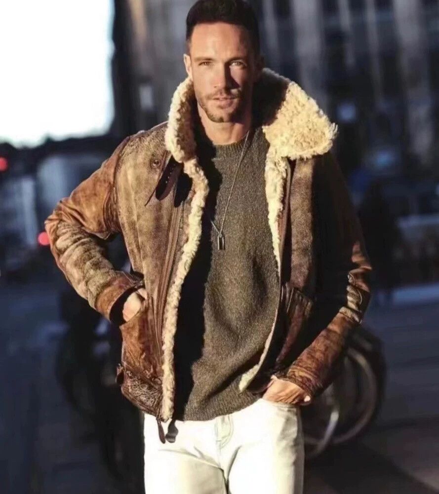 RRL Ralph Lauren RRL B3 Shearling Leather Jacket Size US S / EU 44-46 / 1 - 4 Thumbnail