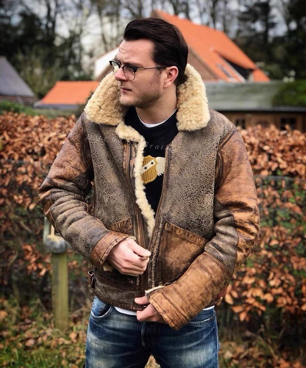 RRL Ralph Lauren RRL B3 Shearling Leather Jacket Size US S / EU 44-46 / 1 - 5 Thumbnail