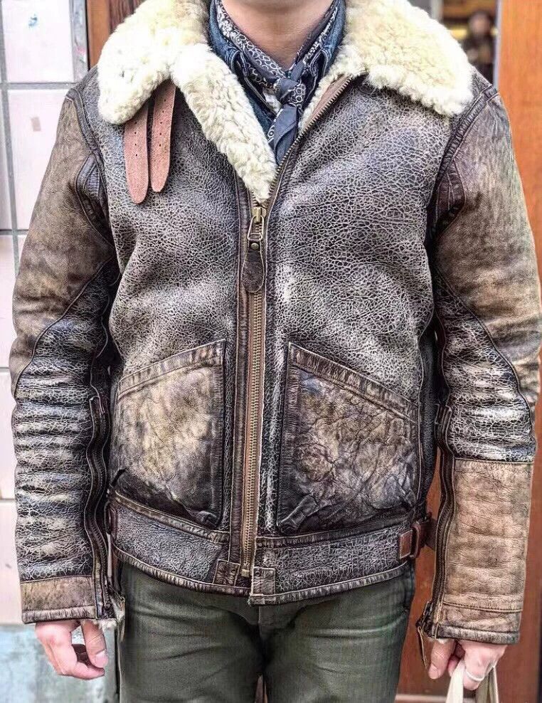 RRL Ralph Lauren RRL B3 Shearling Leather Jacket Size US S / EU 44-46 / 1 - 3 Thumbnail