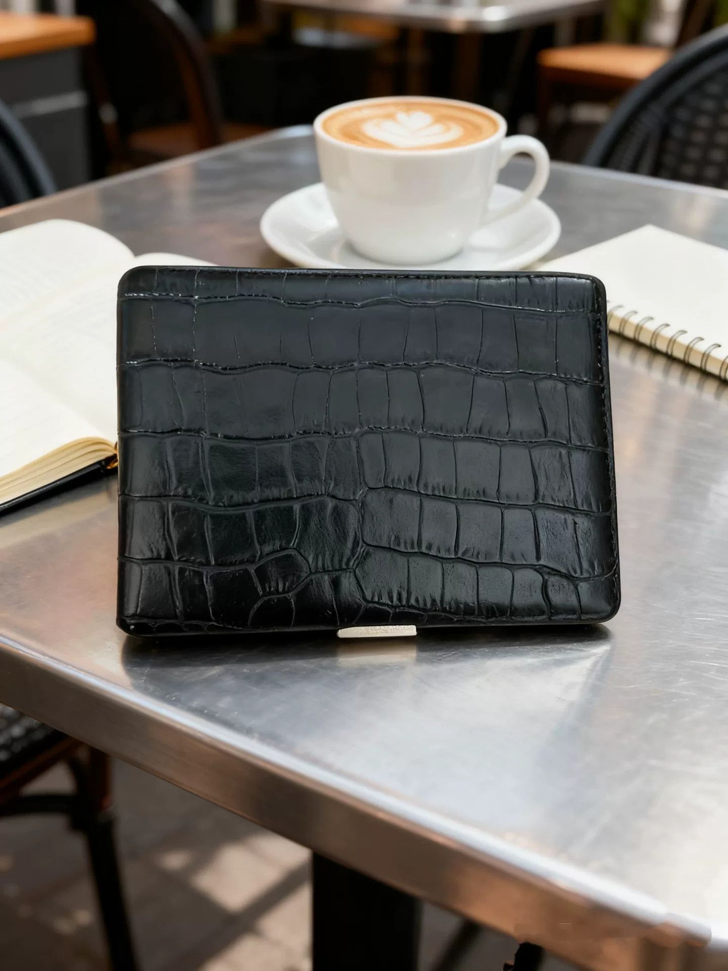 Other Black Crocodile Pattern Leather Cigarette Case Size ONE SIZE - 5 Thumbnail