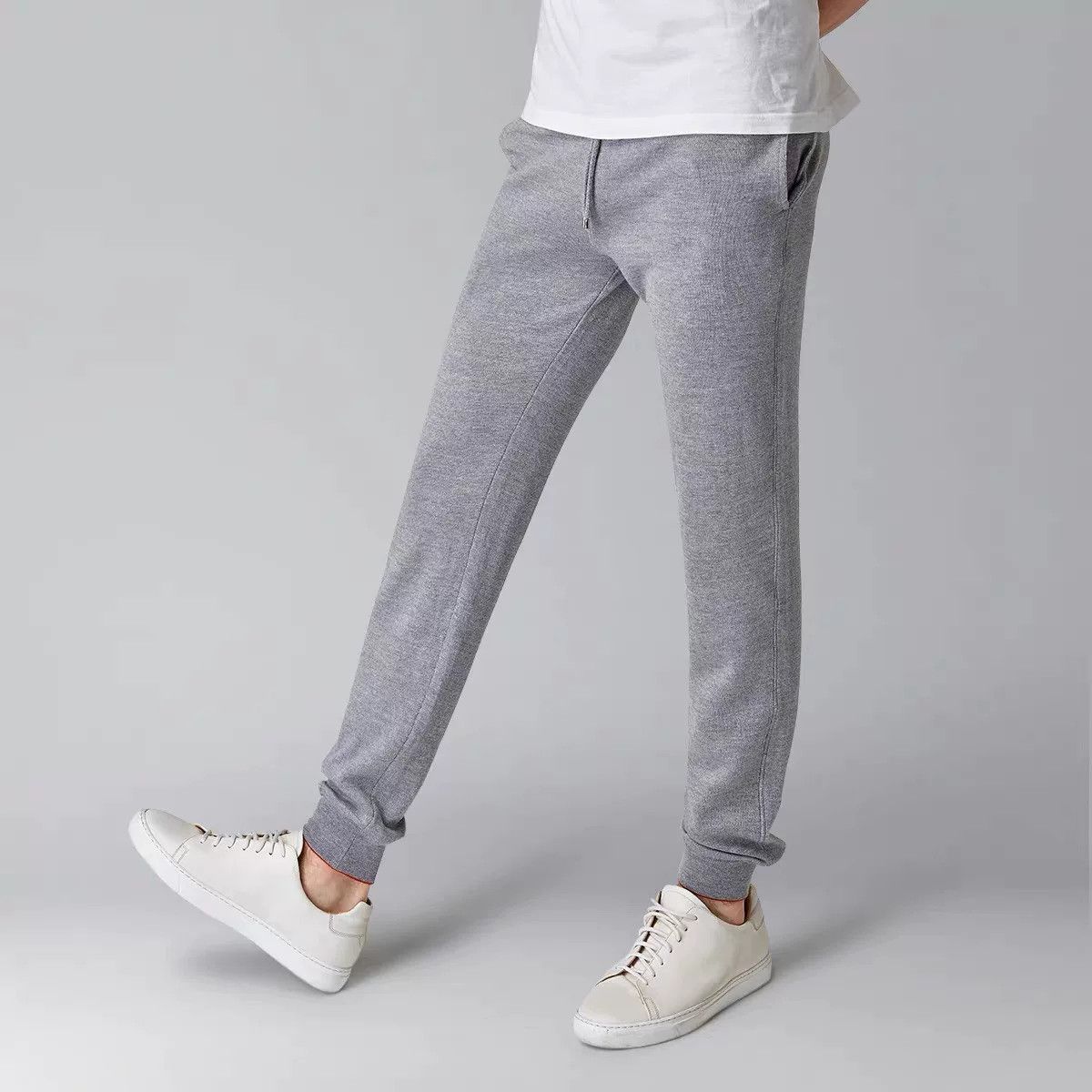 BIGI Men's Wool Knit Drawstring Casual Pants Size US 32 / EU 48 - 5 Thumbnail