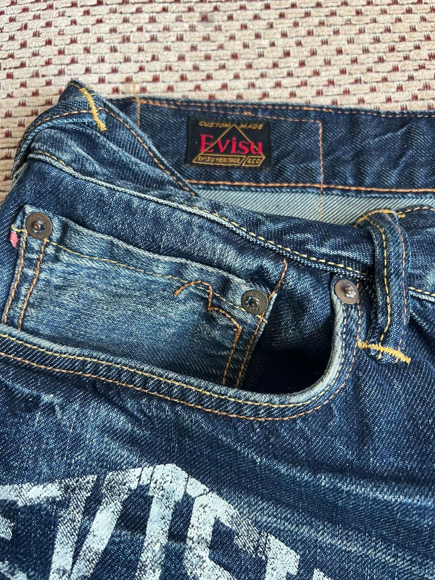 Evisu Evisu Summer Seagull Print Loose Jeans Size US 31 - 3 Thumbnail