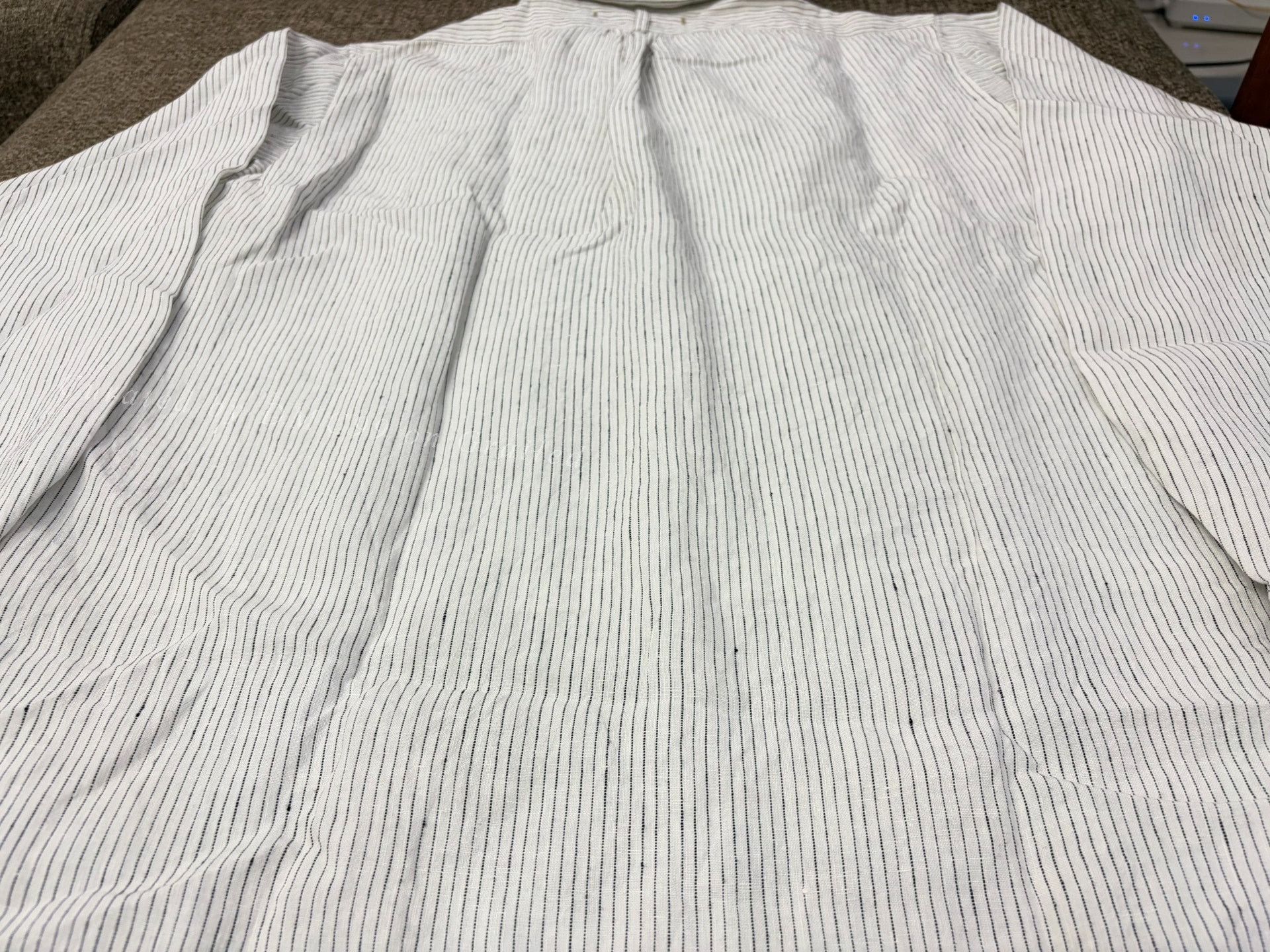 KIJIMA TAKAYUKI Suzuki Takayuki Linen Stripe Long Shirt Size US XS / EU 42 / 0 - 5 Thumbnail
