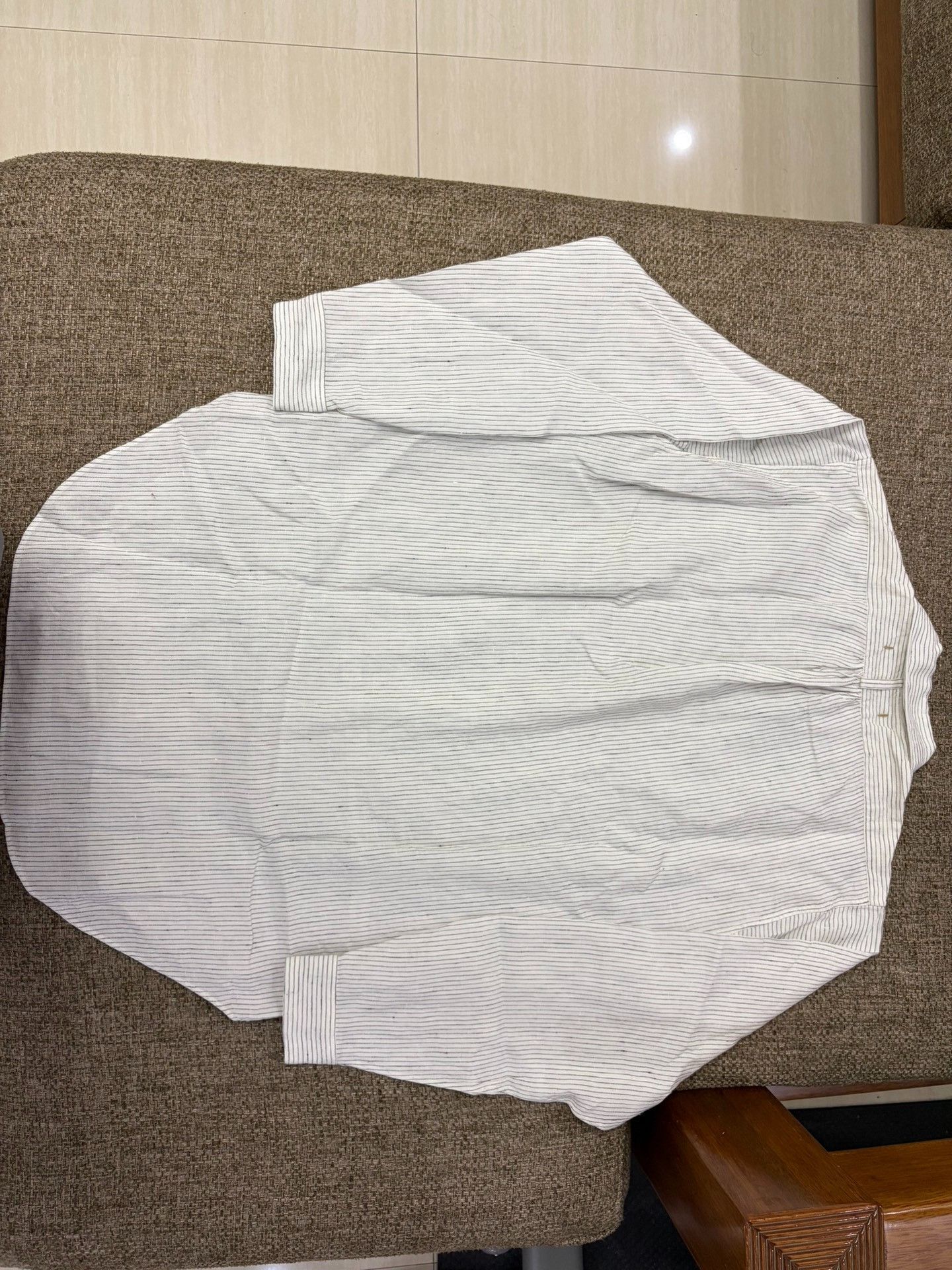 KIJIMA TAKAYUKI Suzuki Takayuki Linen Stripe Long Shirt Size US XS / EU 42 / 0 - 2 Thumbnail