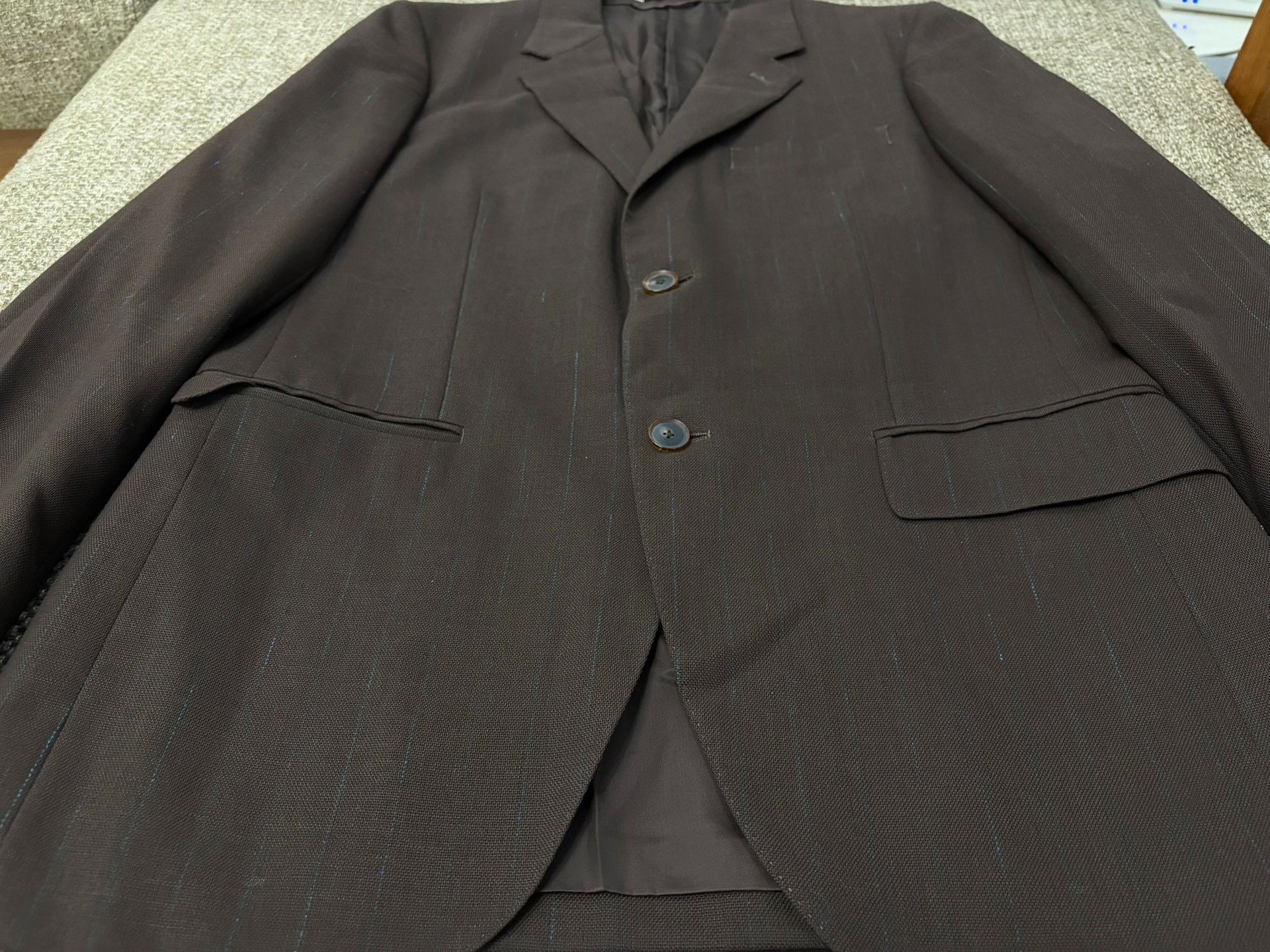 Auralee Auralee Strong Twisted Wool Pinstripe Suit Size US L / EU 52-54 / 3 - 4 Thumbnail