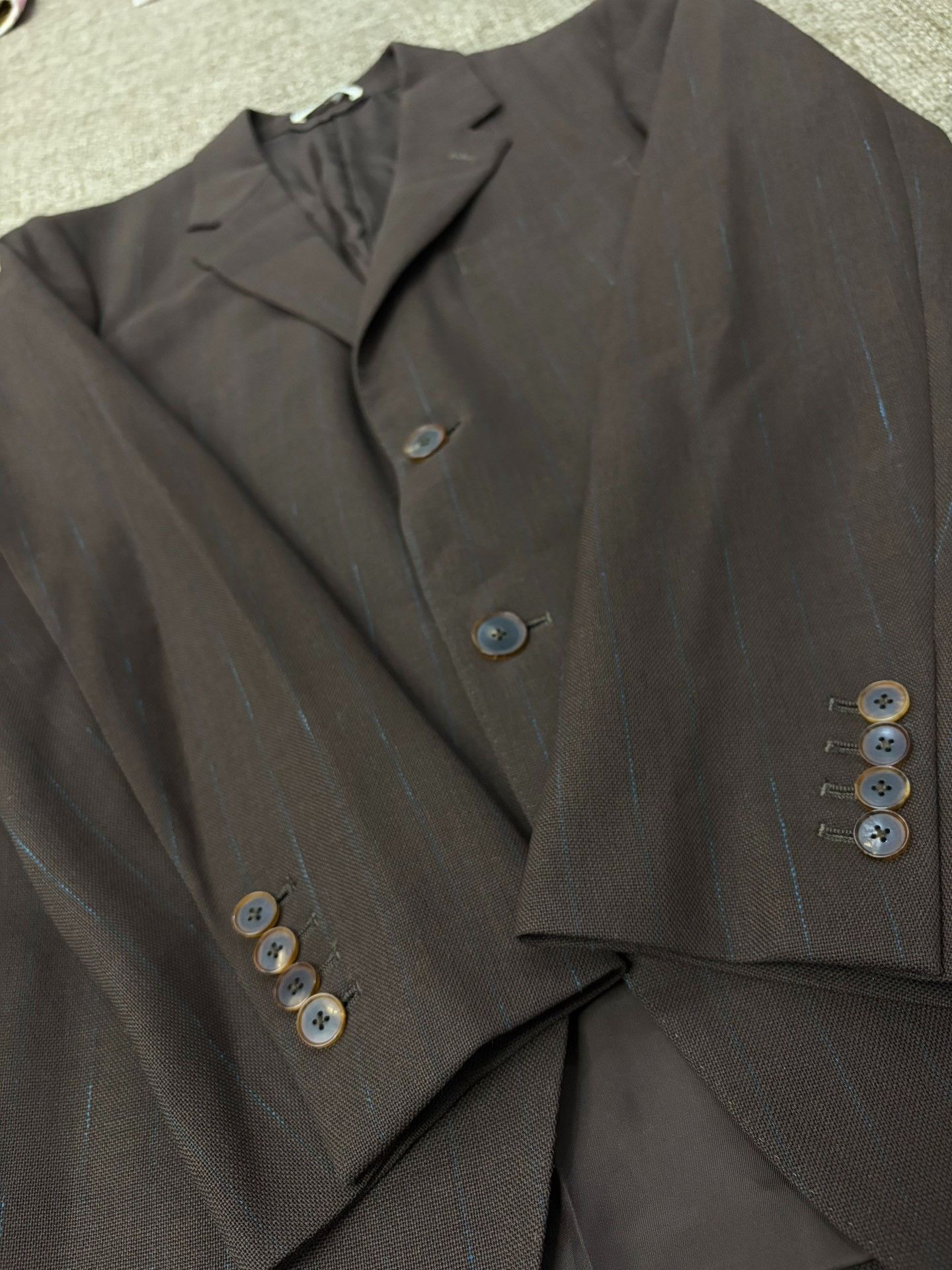 Auralee Auralee Strong Twisted Wool Pinstripe Suit Size US L / EU 52-54 / 3 - 5 Thumbnail