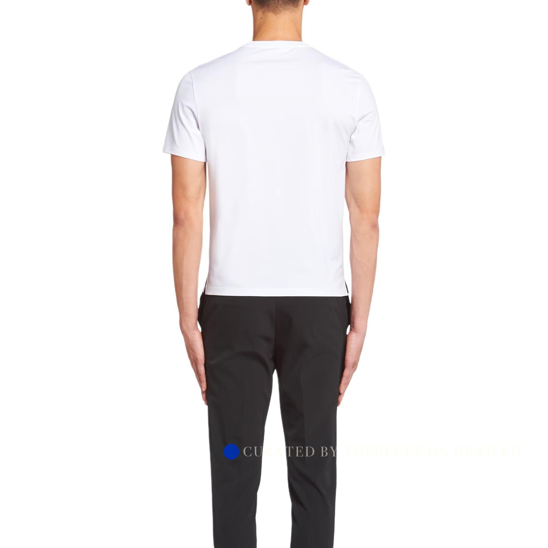 Prada Graphic Polo Shirt in White Size US L / EU 52-54 / 3 - 8 Thumbnail