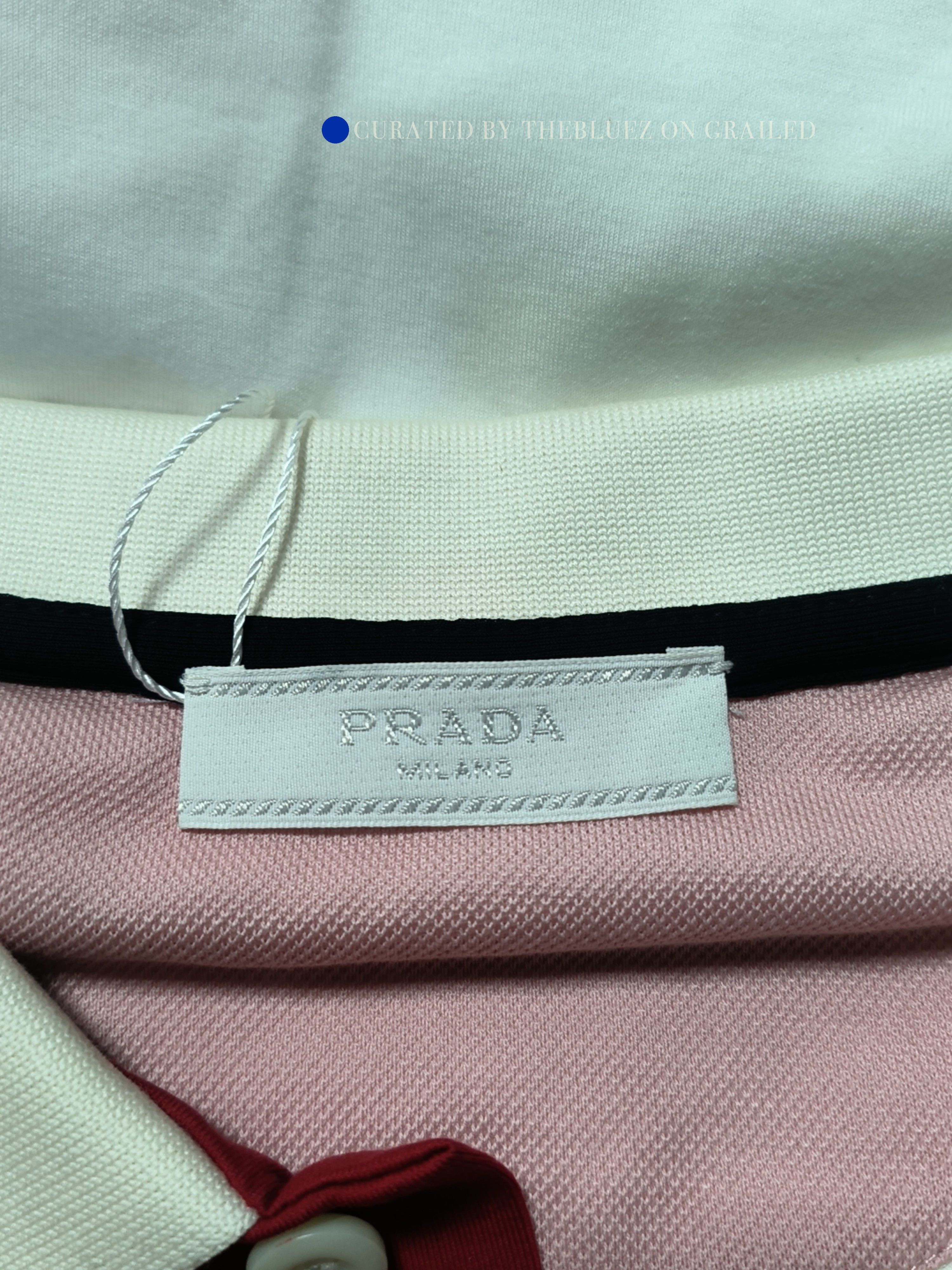 Prada Graphic Polo Shirt in White Size US L / EU 52-54 / 3 - 3 Thumbnail
