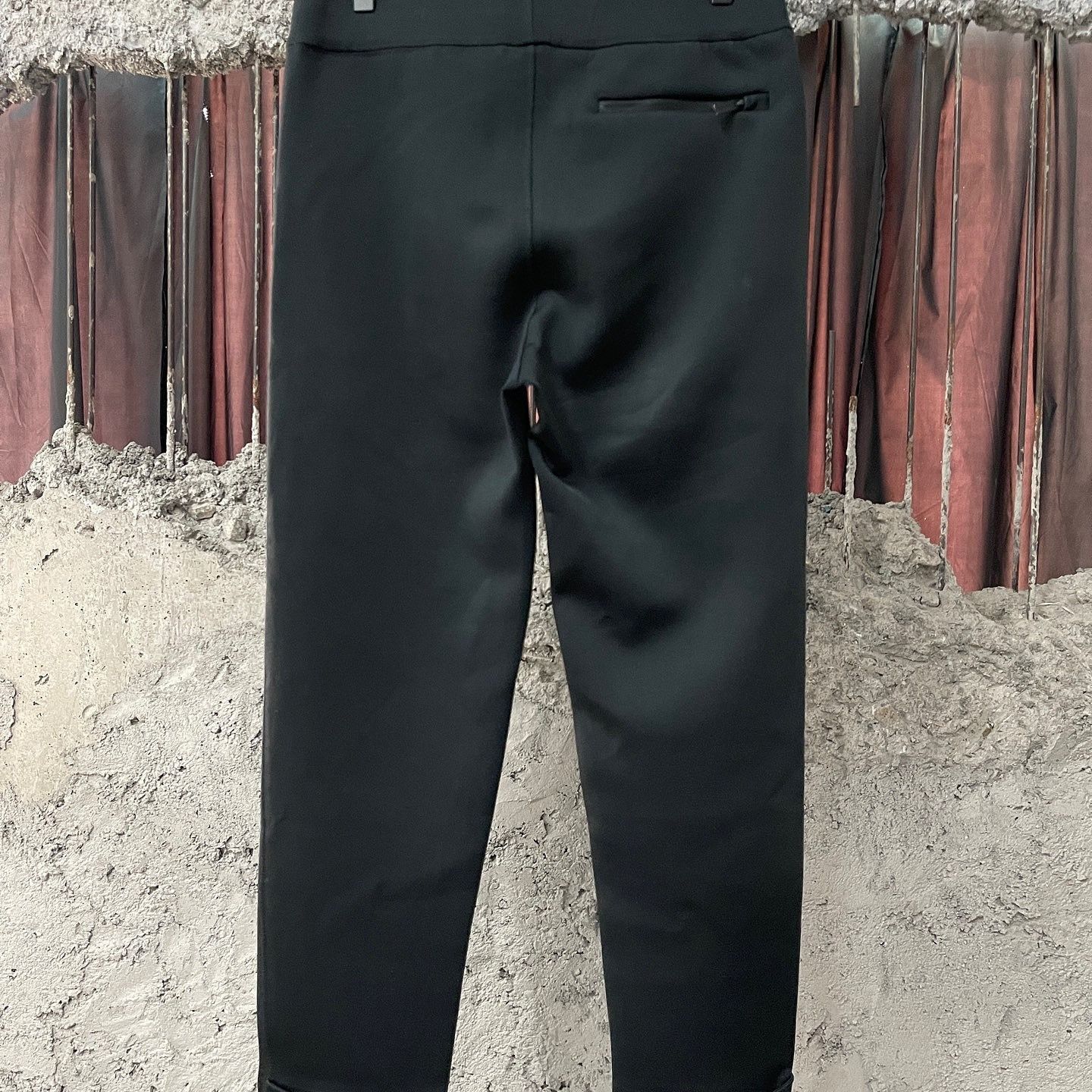 Prada Sleek Black Logo Stripe Casual Pants Size US 32 / EU 48 - 2 Thumbnail