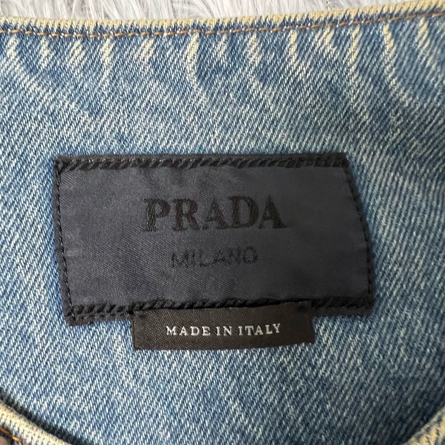 Prada Washed Blue Denim Jacket in XXL Size US XXL / EU 58 / 5 - 3 Thumbnail