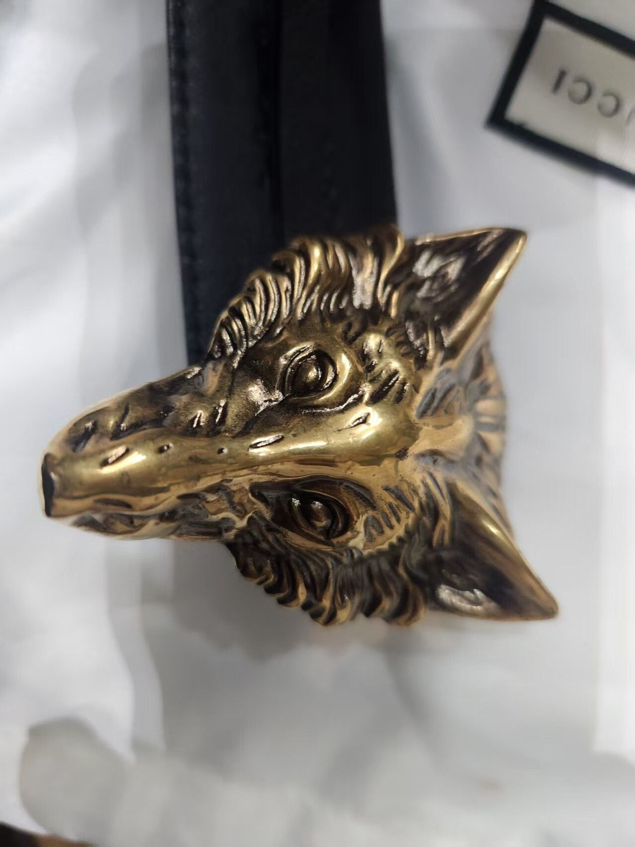 Gucci Gucci Wolf Head Buckle Belt 95 Size ONE SIZE - 3 Thumbnail