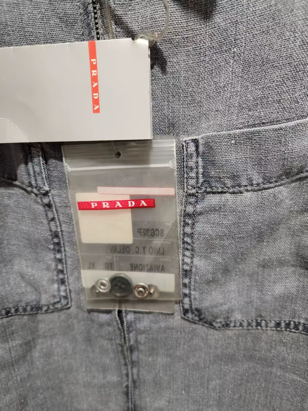 Prada New Prada Men's Thin Denim Jacket Size US XL / EU 56 / 4 - 2 Thumbnail