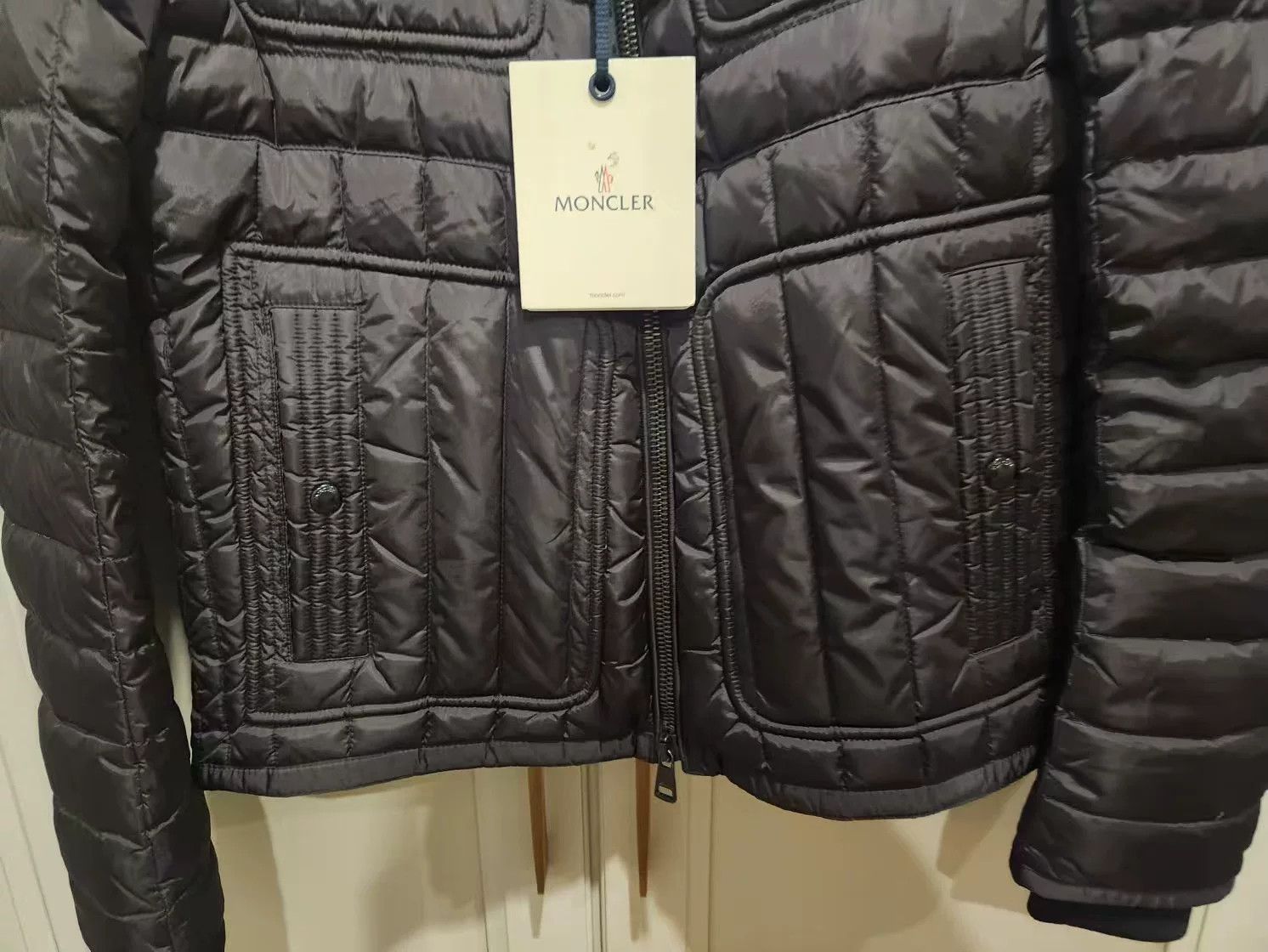 Moncler Moncler Leather Down Motorcycle Jacket Size US L / EU 52-54 / 3 - 3 Thumbnail
