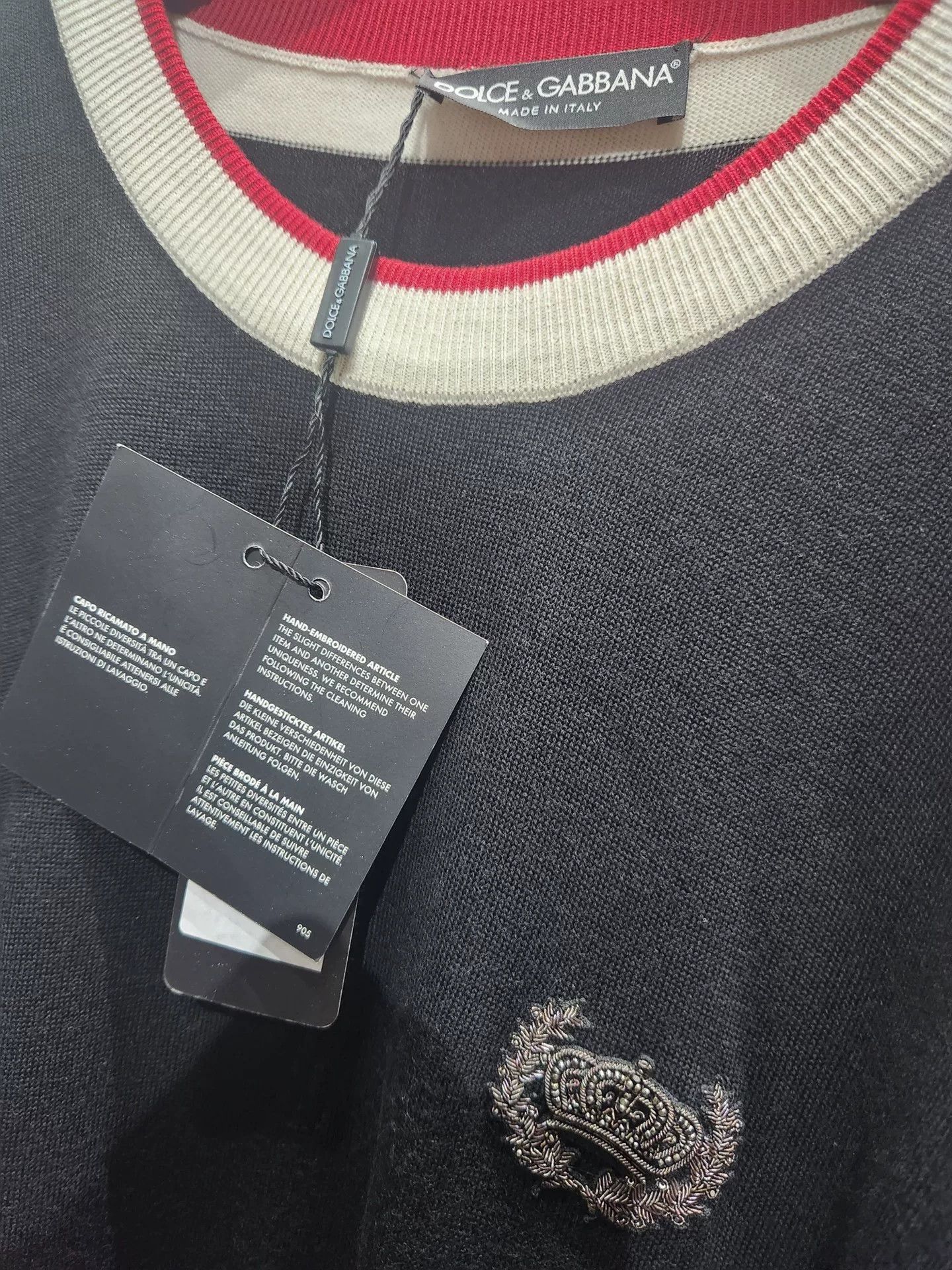 Dolce & Gabbana Dolce&Gabbana Beaded Crown Sweater Size US M / EU 48-50 / 2 - 3 Thumbnail