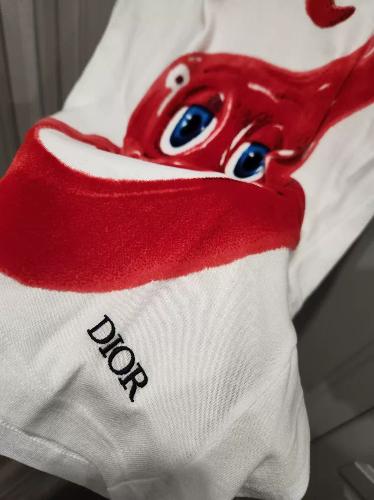 Dior Dior Cartoon Velvet Knit Short Sleeve Size US S / EU 44-46 / 1 - 5 Thumbnail