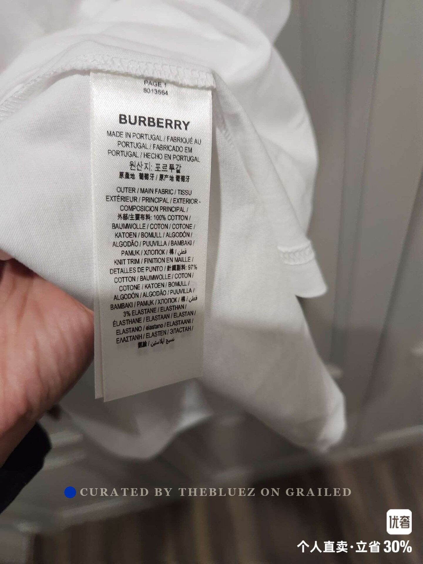 Burberry Burberry 2019 Deer Code T-Shirt Size US L / EU 52-54 / 3 - 4 Thumbnail