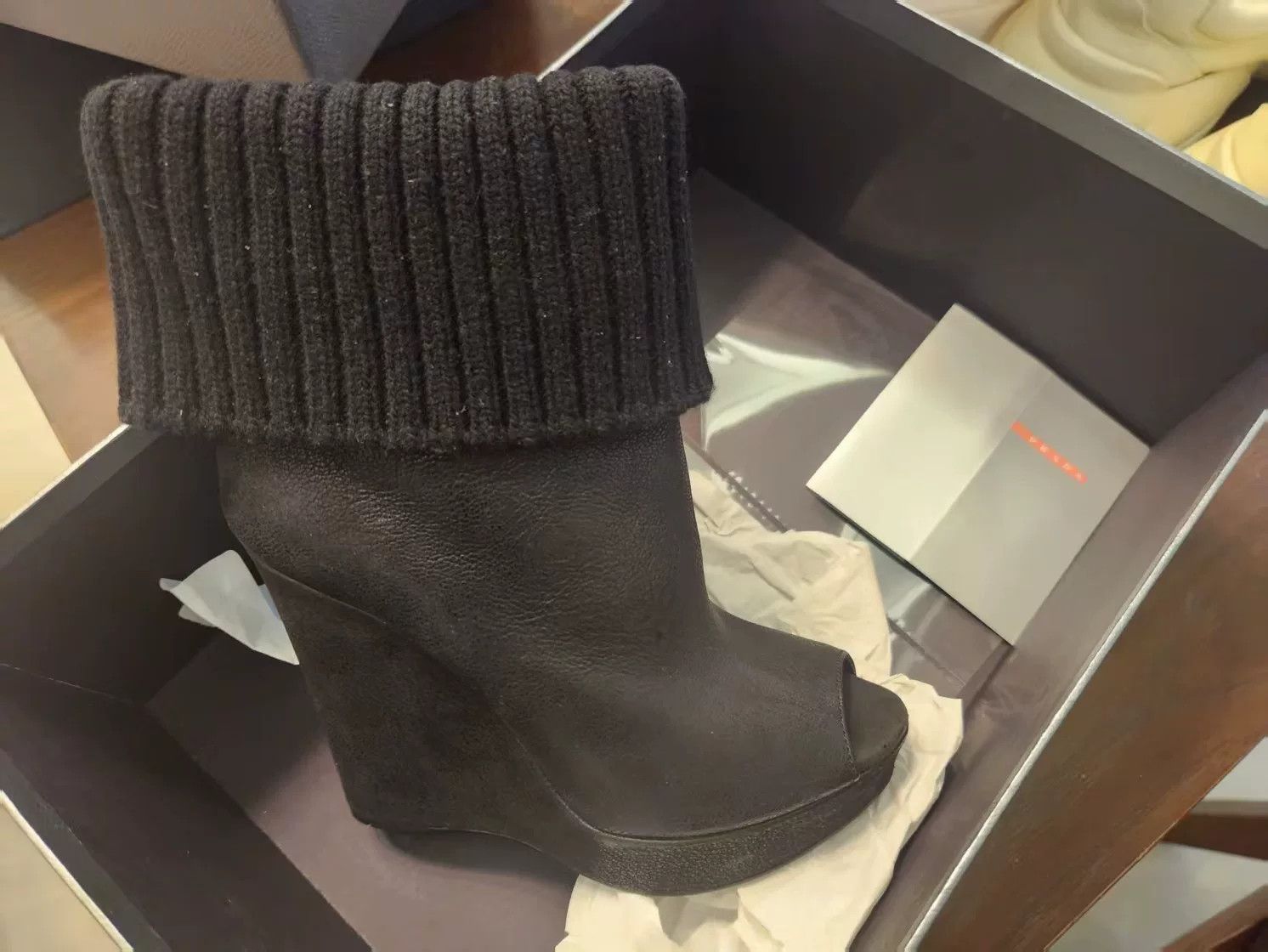 Prada Prada 36.5 Runway Style Boots Size US 5.5 / IT 35.5 - 3 Thumbnail