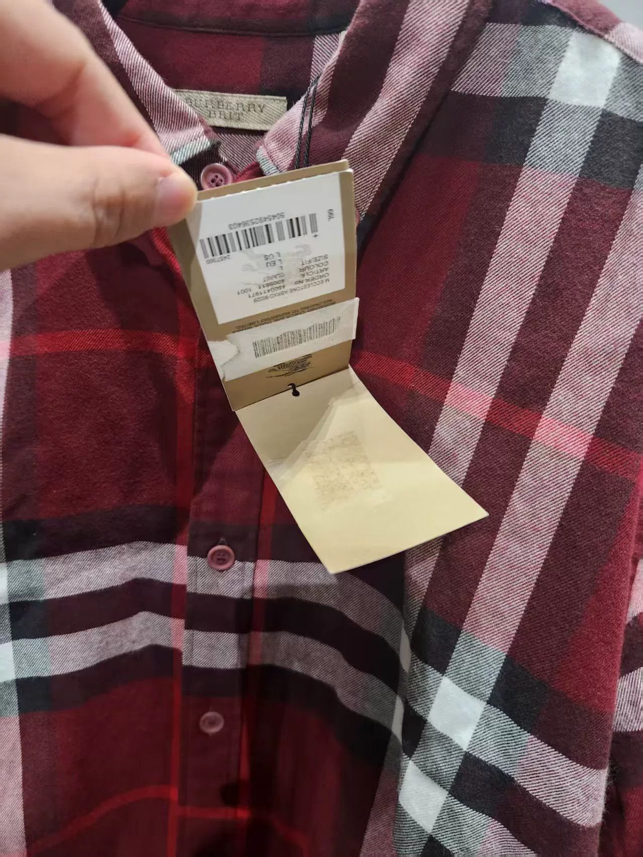 Burberry Burberry New Plaid Shirt L Size Size US L / EU 52-54 / 3 - 4 Thumbnail