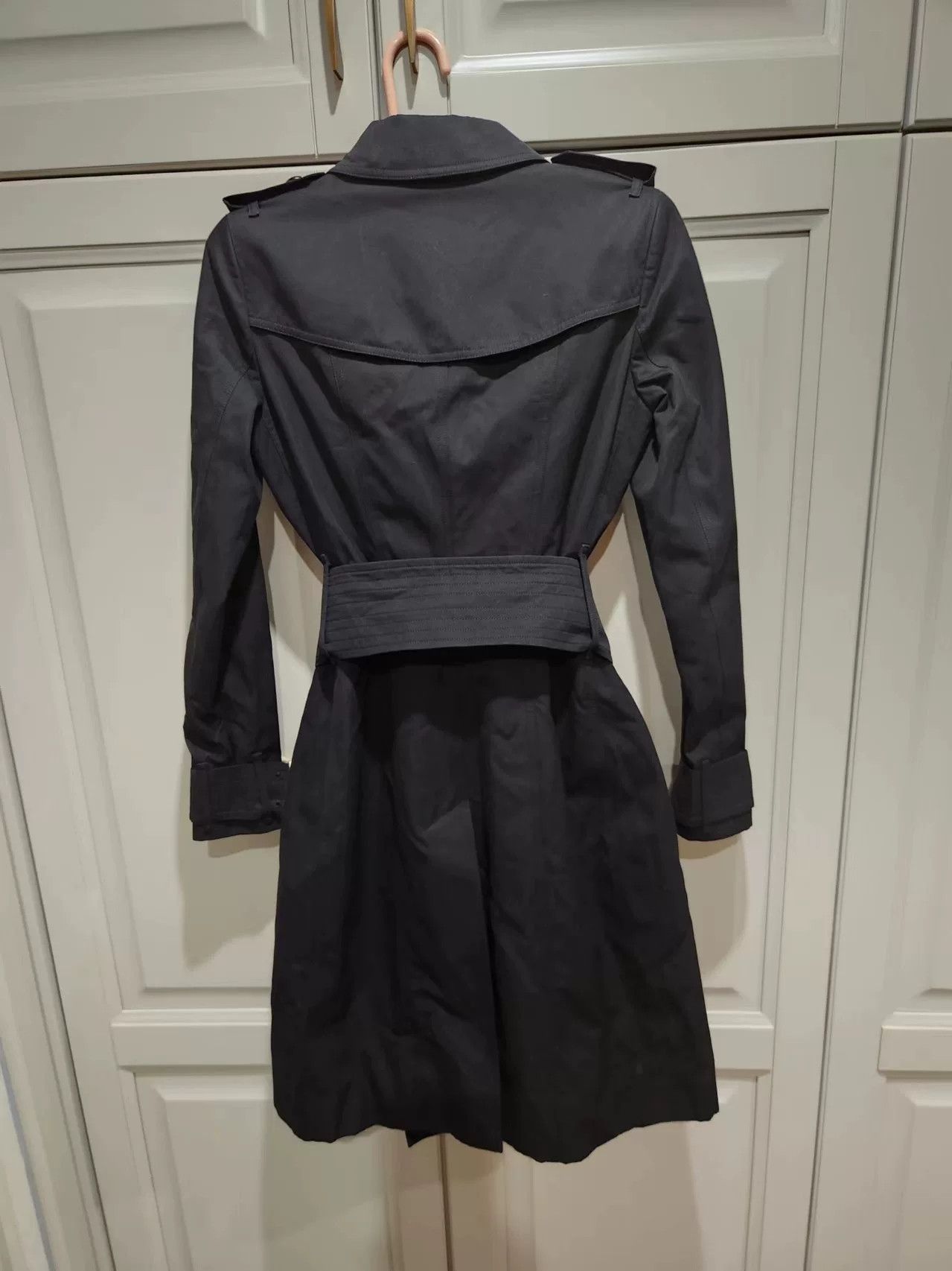 Burberry Burberry Women's Black Trench Coat Size S / US 4 / IT 40 - 8 Thumbnail