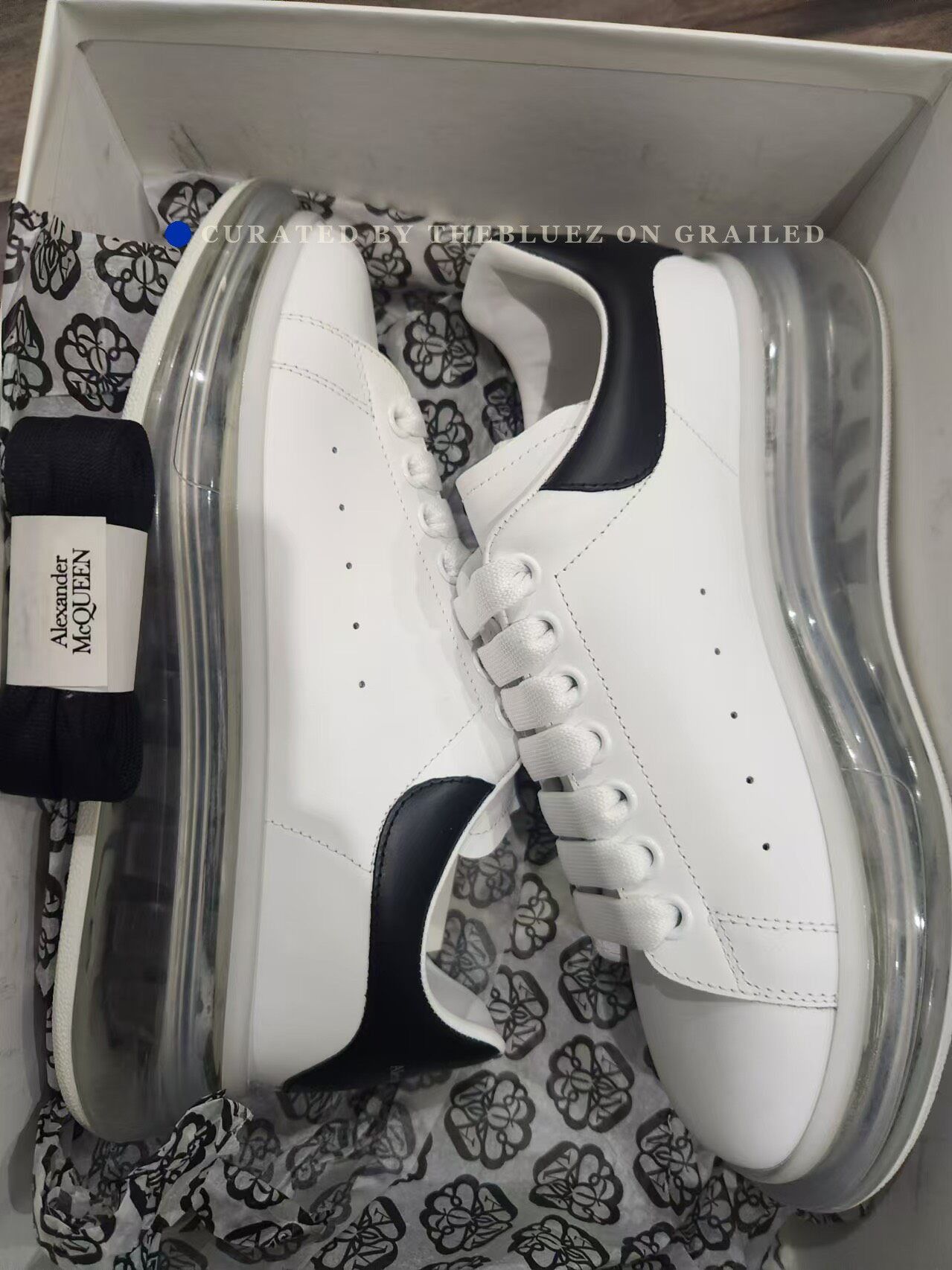 Alexander McQueen New McQueen White Black Tail Shoes Size US 7 / EU 40 - 2 Thumbnail