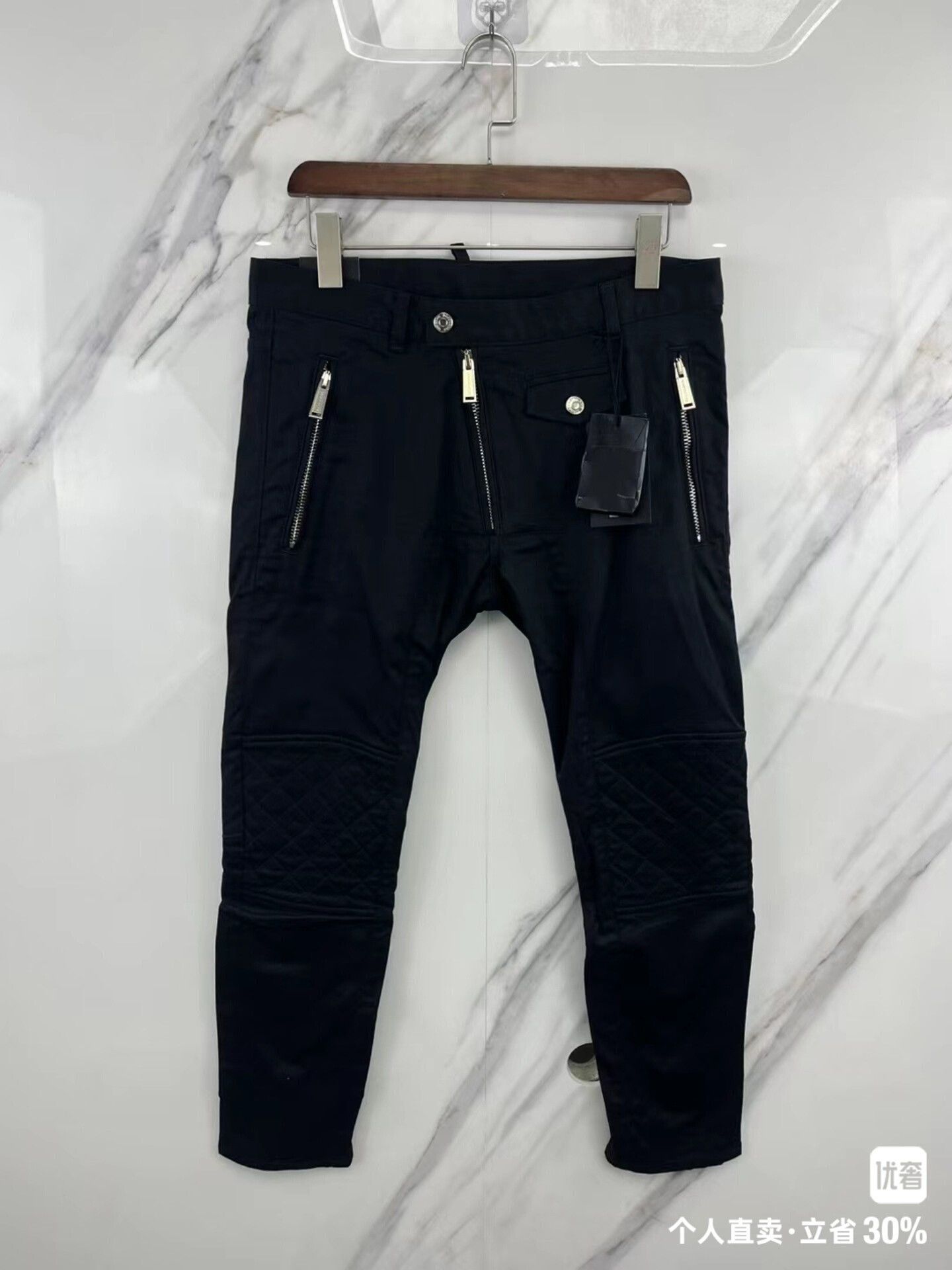 Vintage Italian Biker Pants with Multiple Zippers Size US 30 / EU 46 - 4 Thumbnail