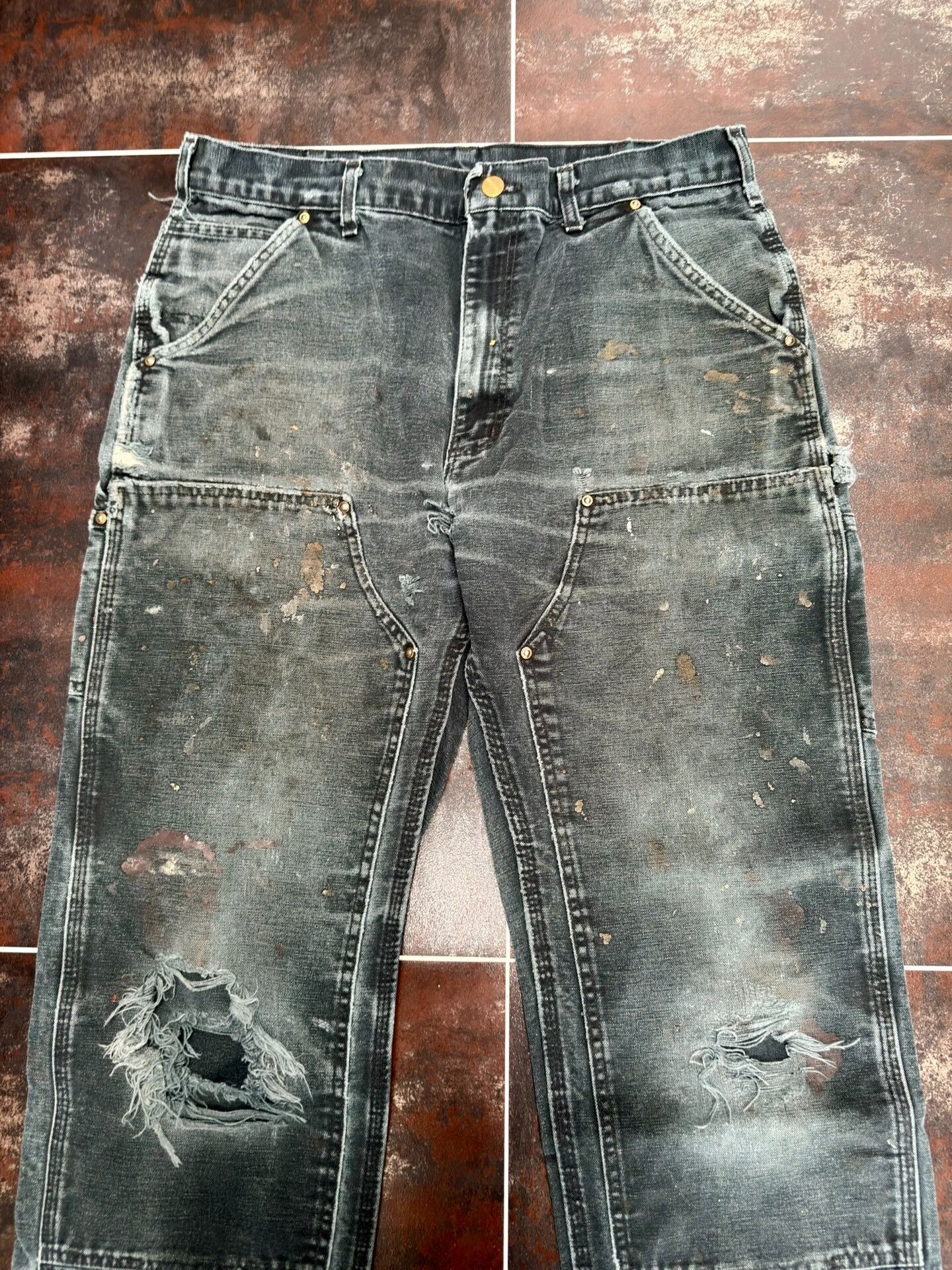 Vintage Vintage Carhartt B01 Black Work Pants Size US 34 / EU 50 - 4 Thumbnail