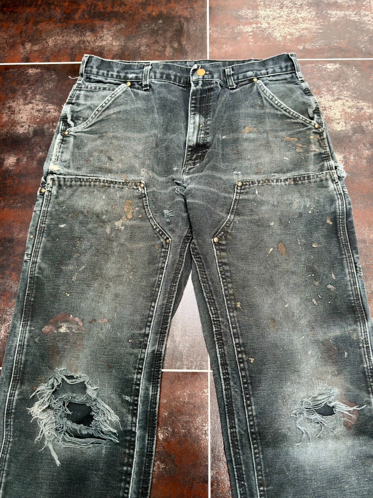 Vintage Vintage Carhartt B01 Black Work Pants Size US 34 / EU 50 - 3 Thumbnail