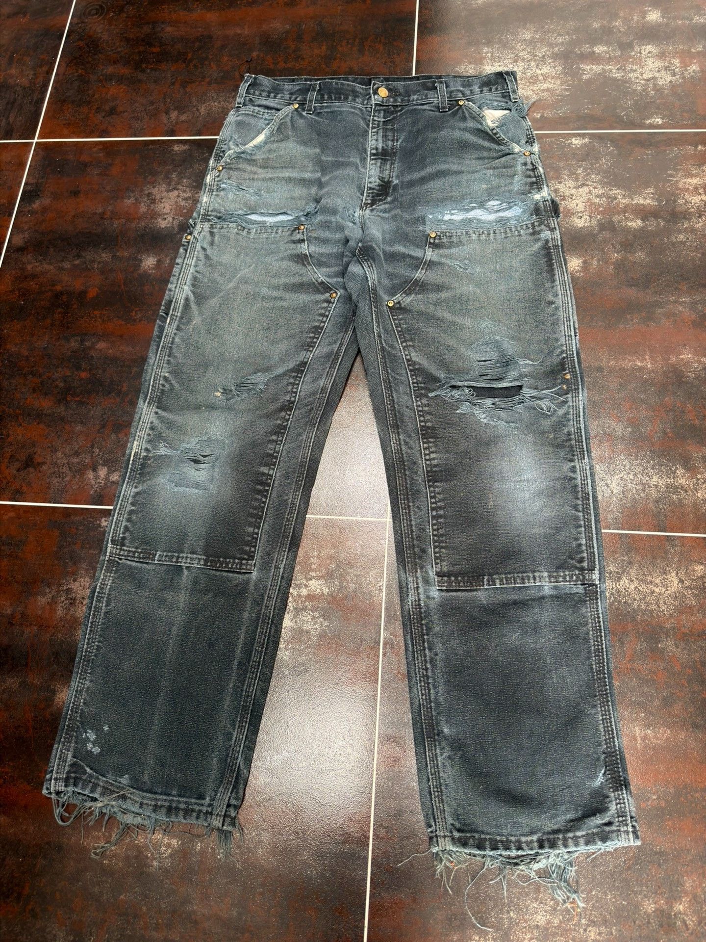 Vintage Vintage Carhartt B01 Black Work Pants Size US 30 / EU 46 - 2 Thumbnail