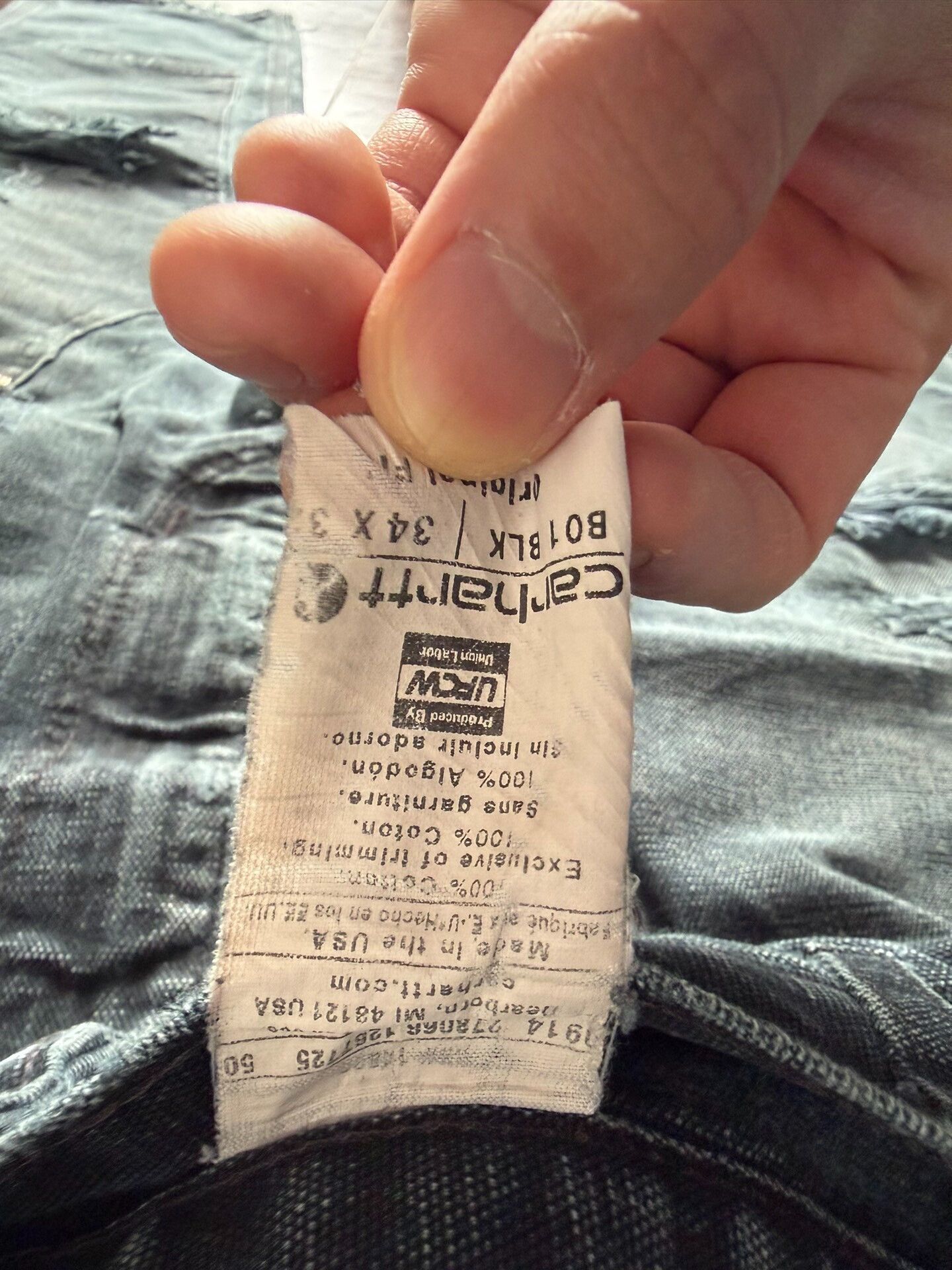 Vintage Vintage Carhartt B01 Black Work Pants Size US 30 / EU 46 - 8 Thumbnail