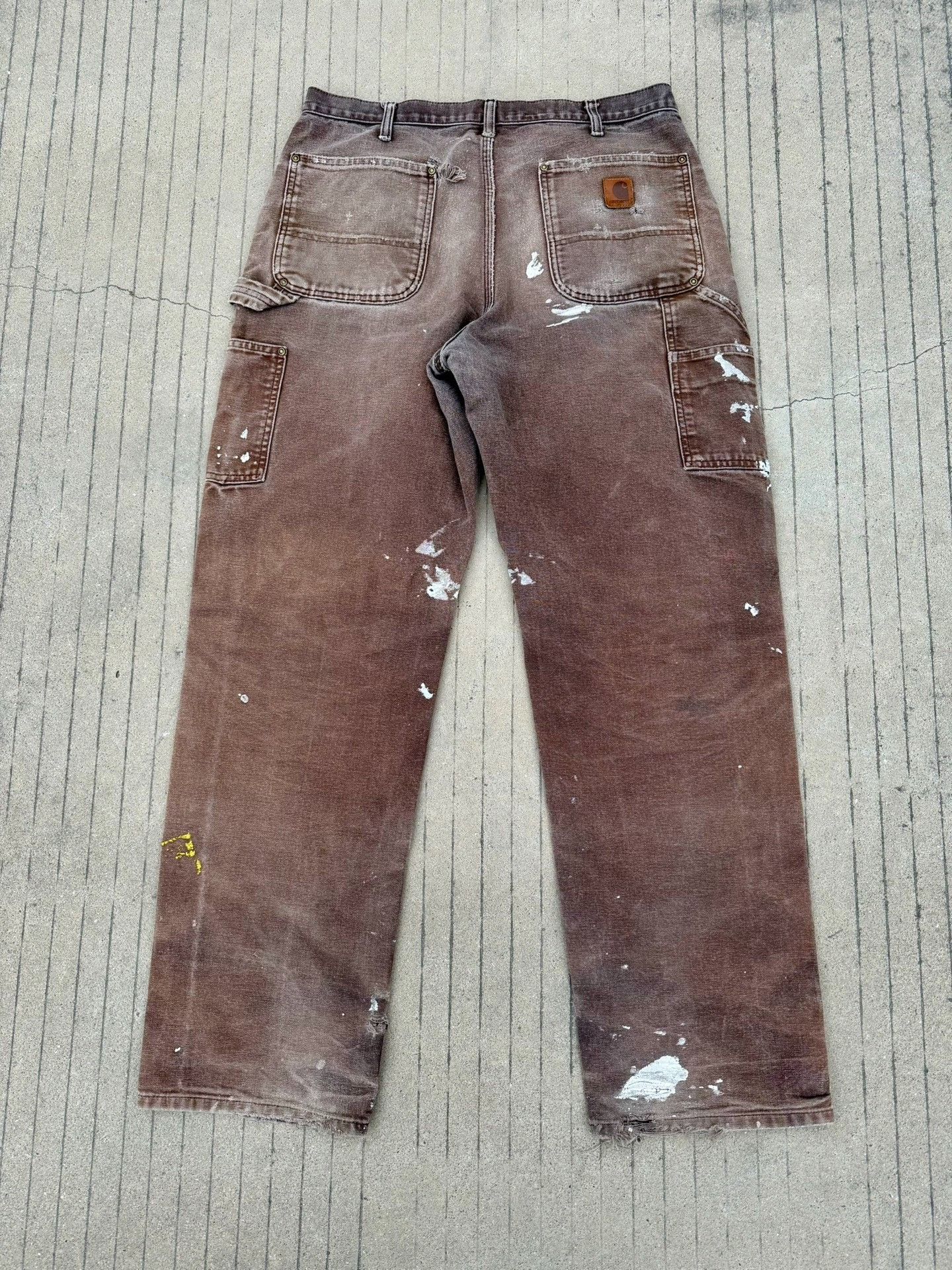 Vintage Vintage Carhartt B136 Brown Distressed Work Pants Size US 30 / EU 46 - 5 Thumbnail