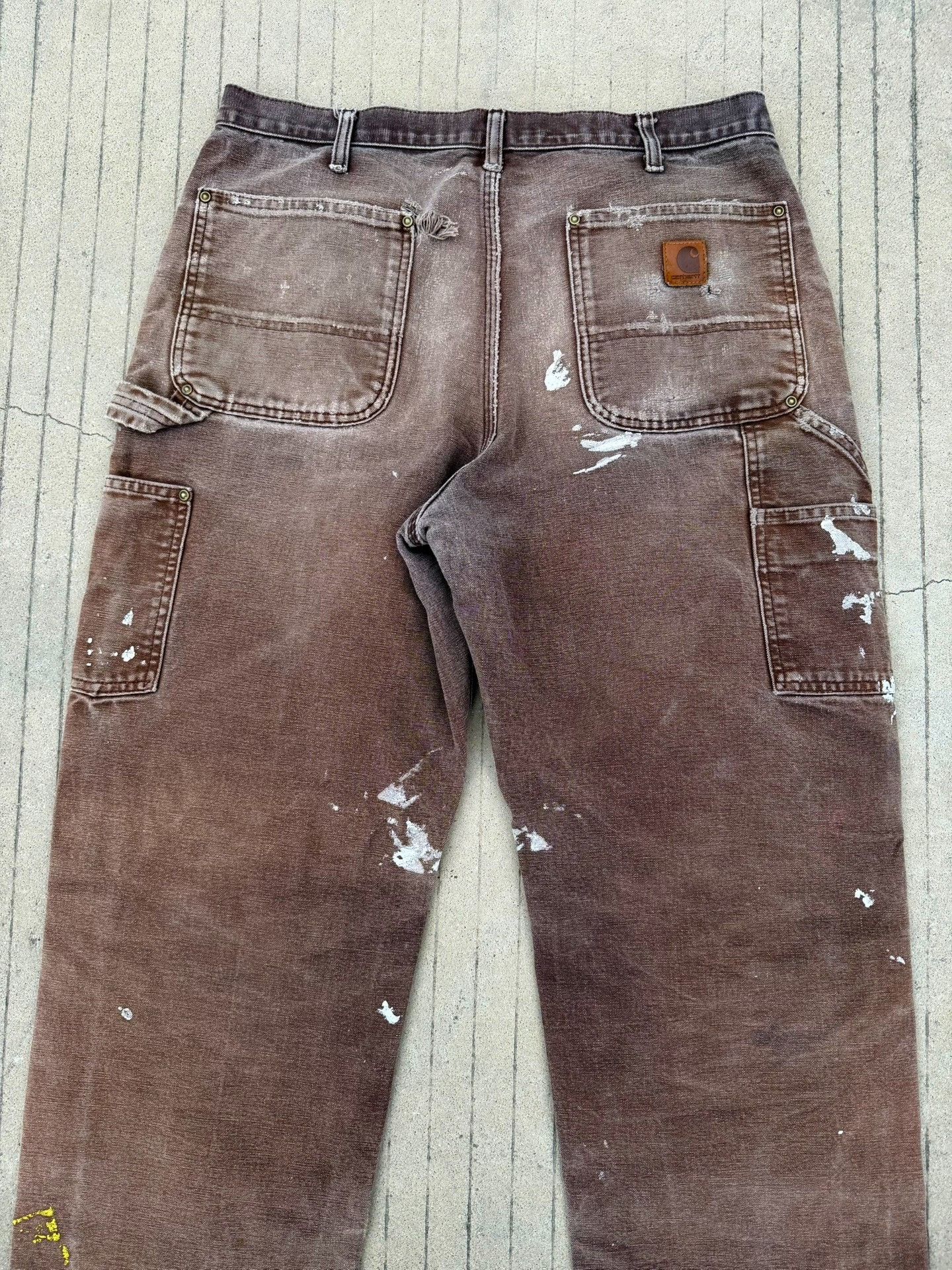 Vintage Vintage Carhartt B136 Brown Distressed Work Pants Size US 30 / EU 46 - 7 Thumbnail