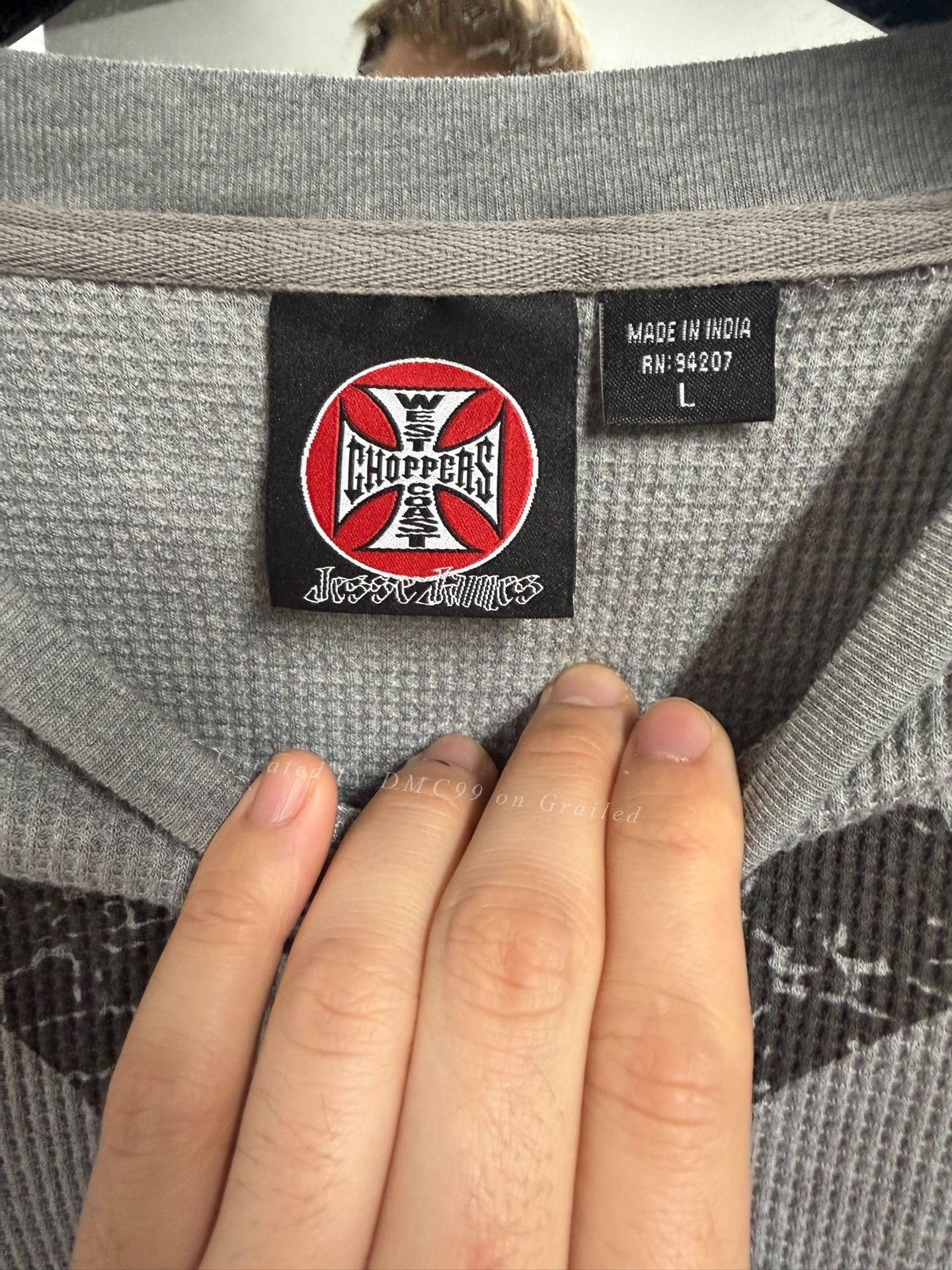 Vintage Vintage West Coast Choppers Gray Cross Long Sleeve Size US M / EU 48-50 / 2 - 5 Thumbnail