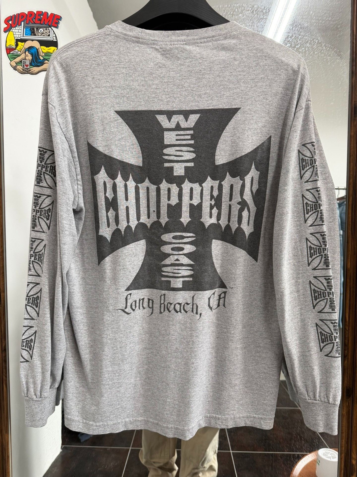 Vintage Vintage West Coast Chopper Cross Long Sleeve Tee Size US M / EU 48-50 / 2 - 2 Thumbnail