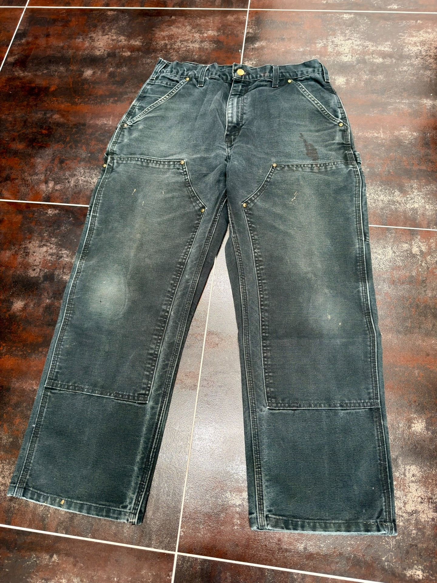 Vintage Vintage Carhartt B01 Black Work Pants Size US 30 / EU 46 - 2 Thumbnail