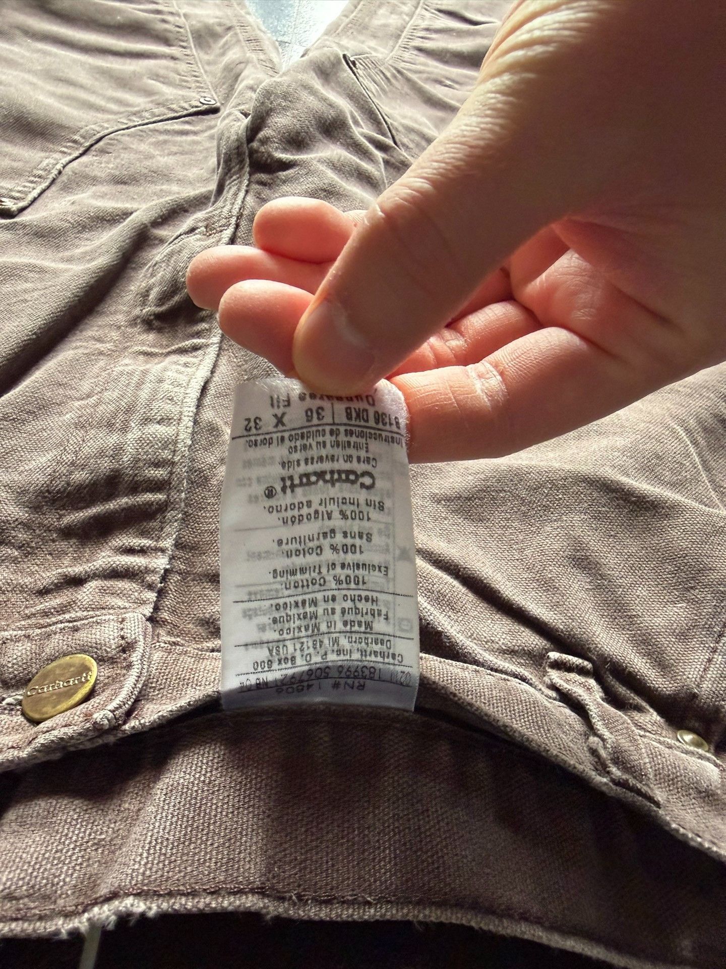Vintage Vintage Carhartt B136 Brown Cargo Pants Size US 30 / EU 46 - 8 Thumbnail