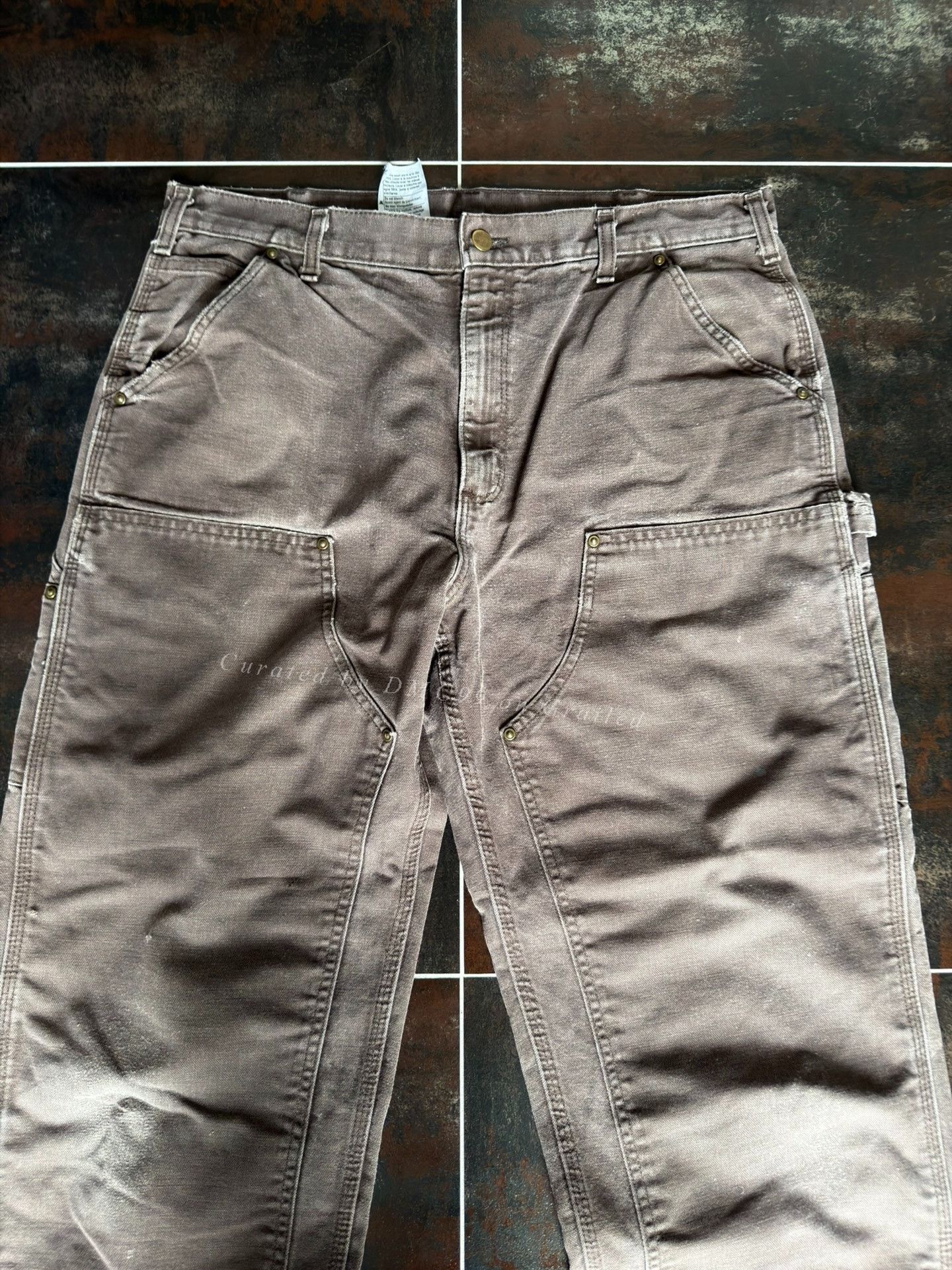 Vintage Vintage Carhartt B136 Brown Cargo Pants Size US 30 / EU 46 - 4 Thumbnail