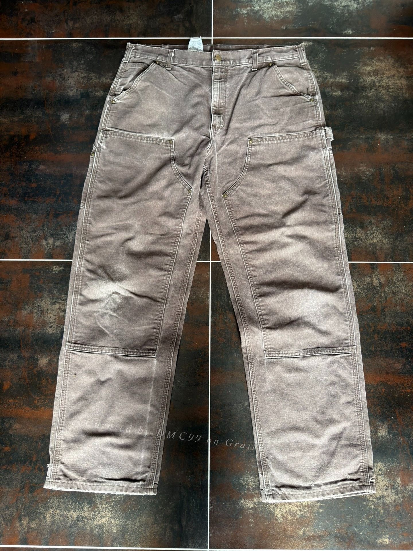 Vintage Vintage Carhartt B136 Brown Cargo Pants Size US 30 / EU 46 - 2 Thumbnail