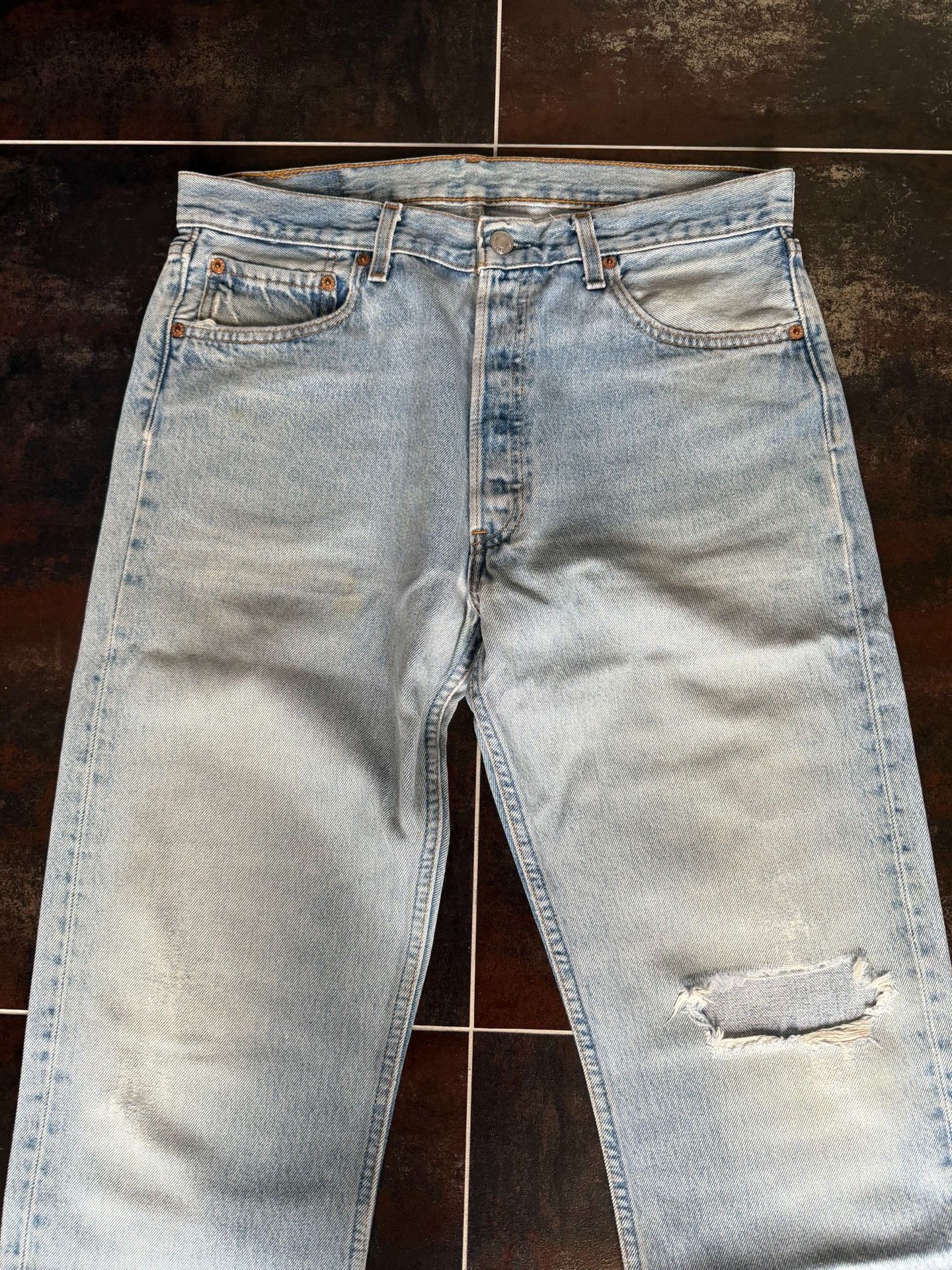 Vintage Vintage Levi's 501 Made USA Straight Jeans Size US 30 / EU 46 - 3 Thumbnail
