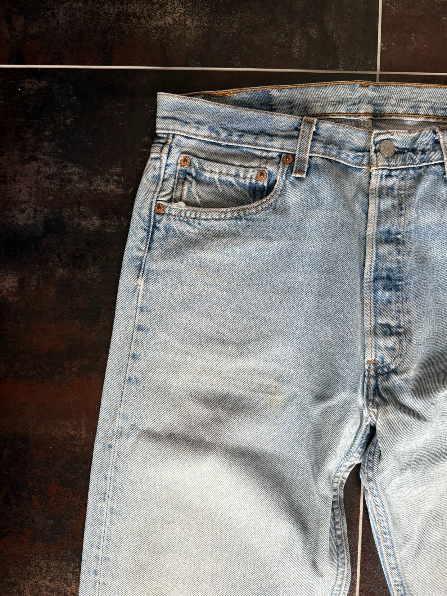 Vintage Vintage Levi's 501 Made USA Straight Jeans Size US 30 / EU 46 - 4 Thumbnail