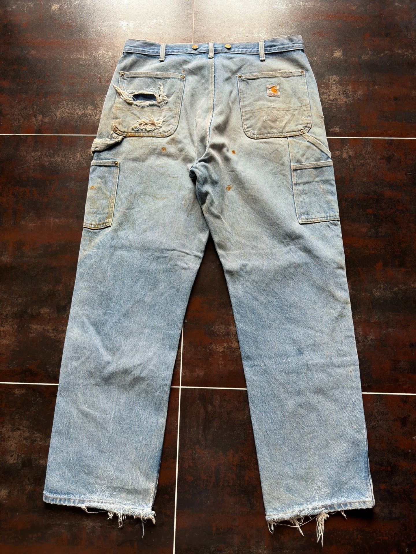 Vintage Vintage Carhartt B07 Denim Work Pants Size US 30 / EU 46 - 4 Thumbnail
