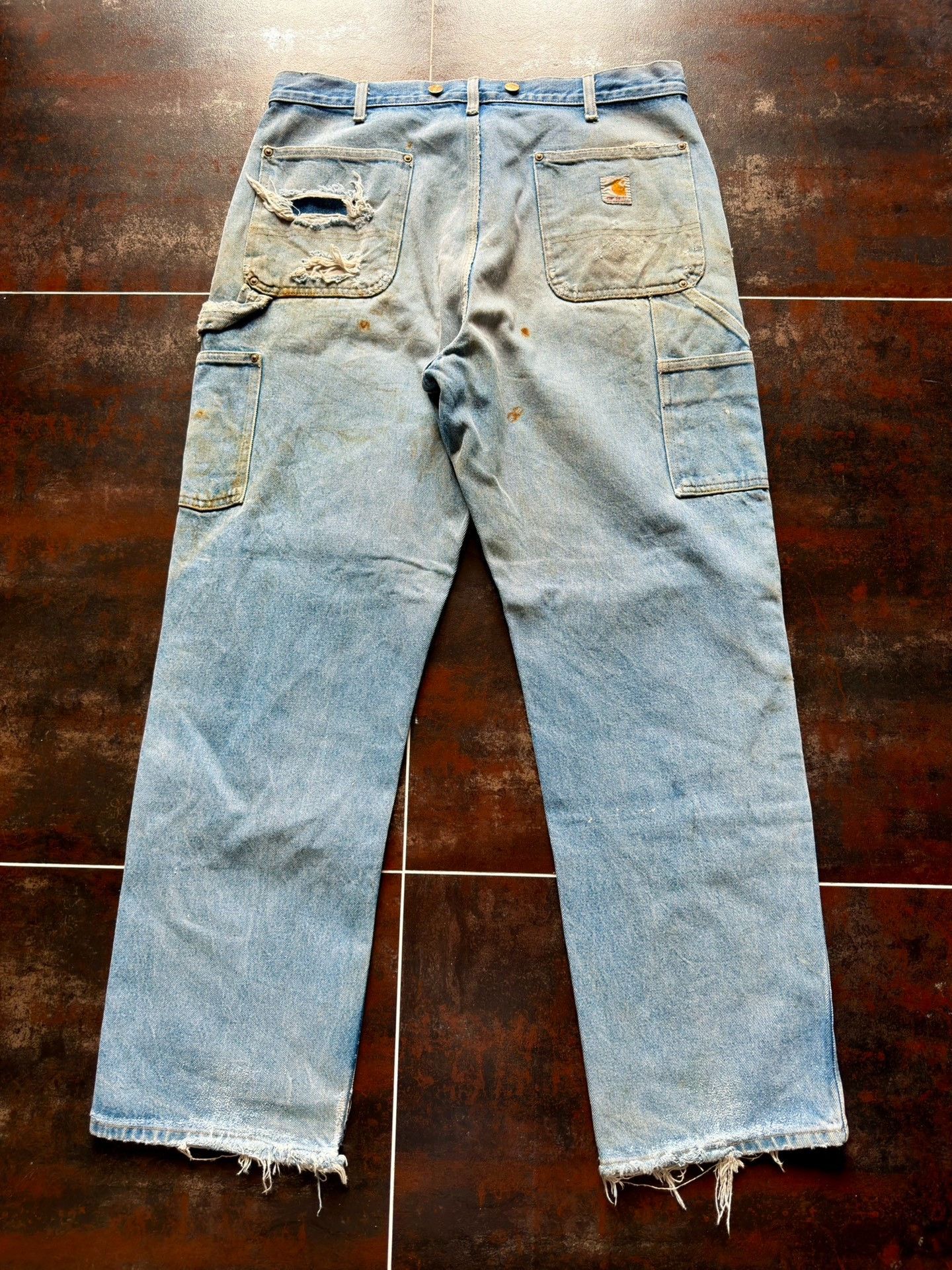 Vintage Vintage Carhartt B07 Denim Work Pants Size US 30 / EU 46 - 6 Thumbnail