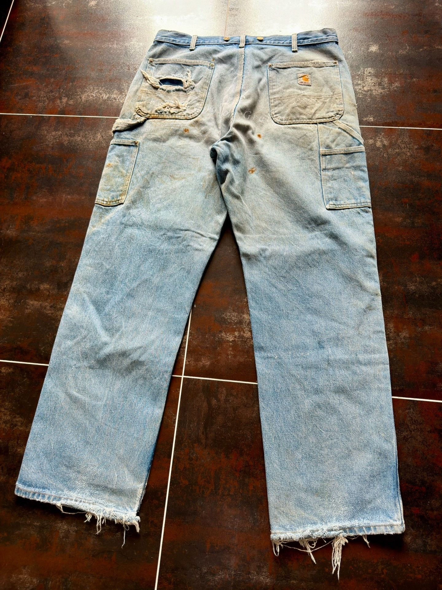Vintage Vintage Carhartt B07 Denim Work Pants Size US 30 / EU 46 - 5 Thumbnail