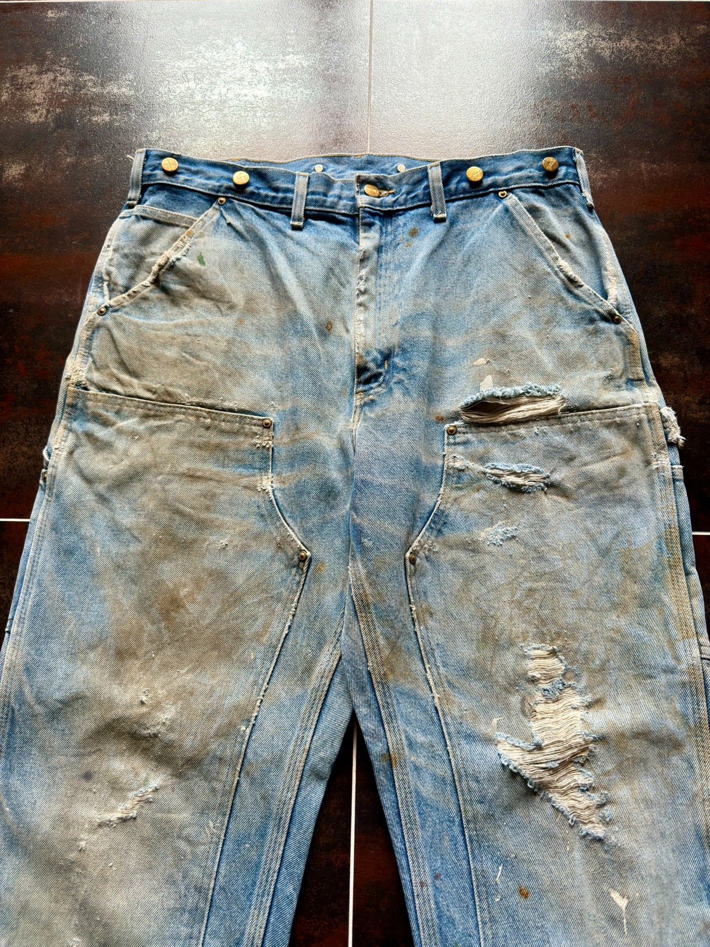 Vintage Vintage Carhartt B07 Denim Work Pants Size US 30 / EU 46 - 3 Thumbnail