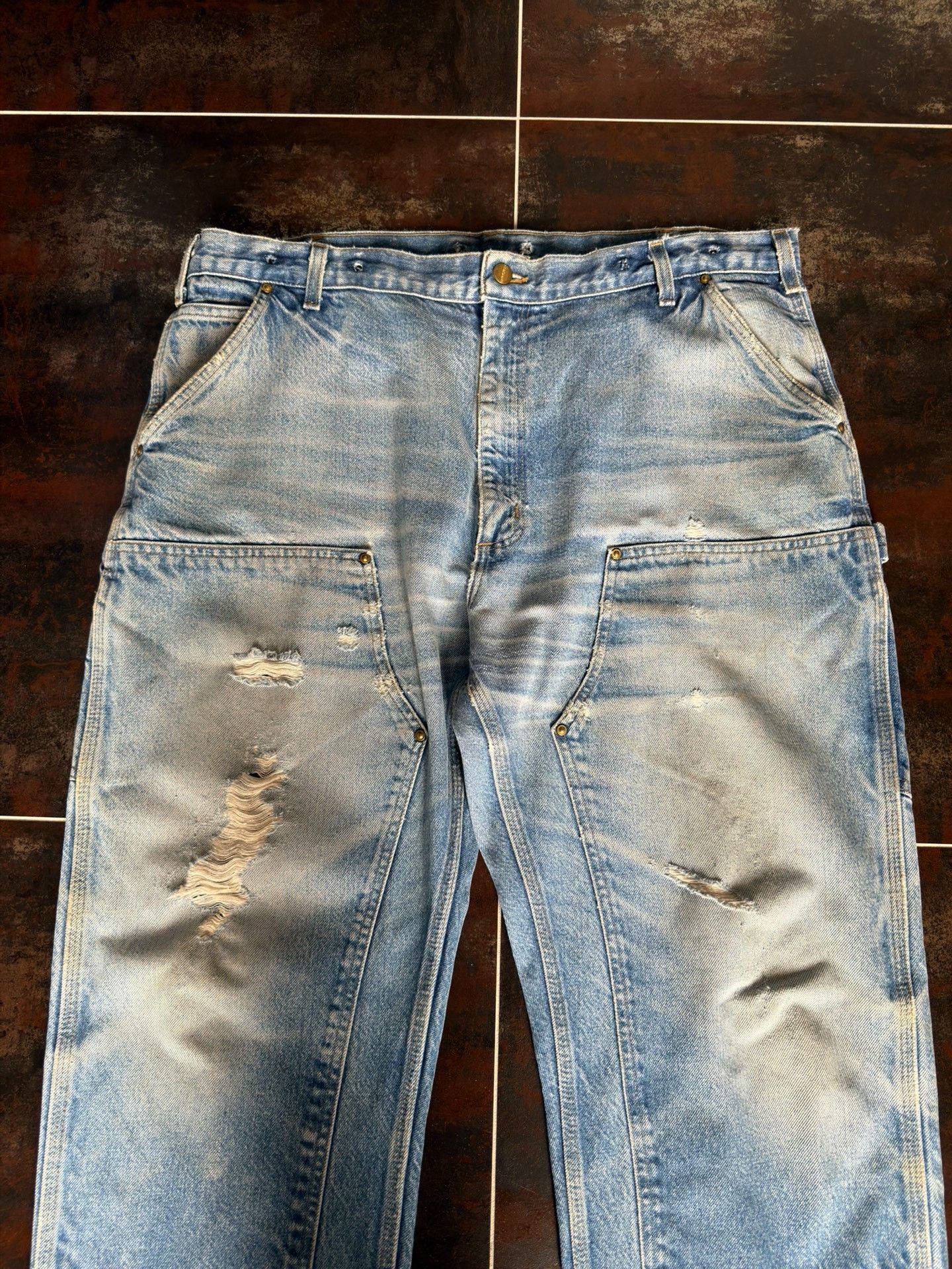 Vintage Vintage Carhartt B07 Denim Work Pants Size US 30 / EU 46 - 3 Thumbnail