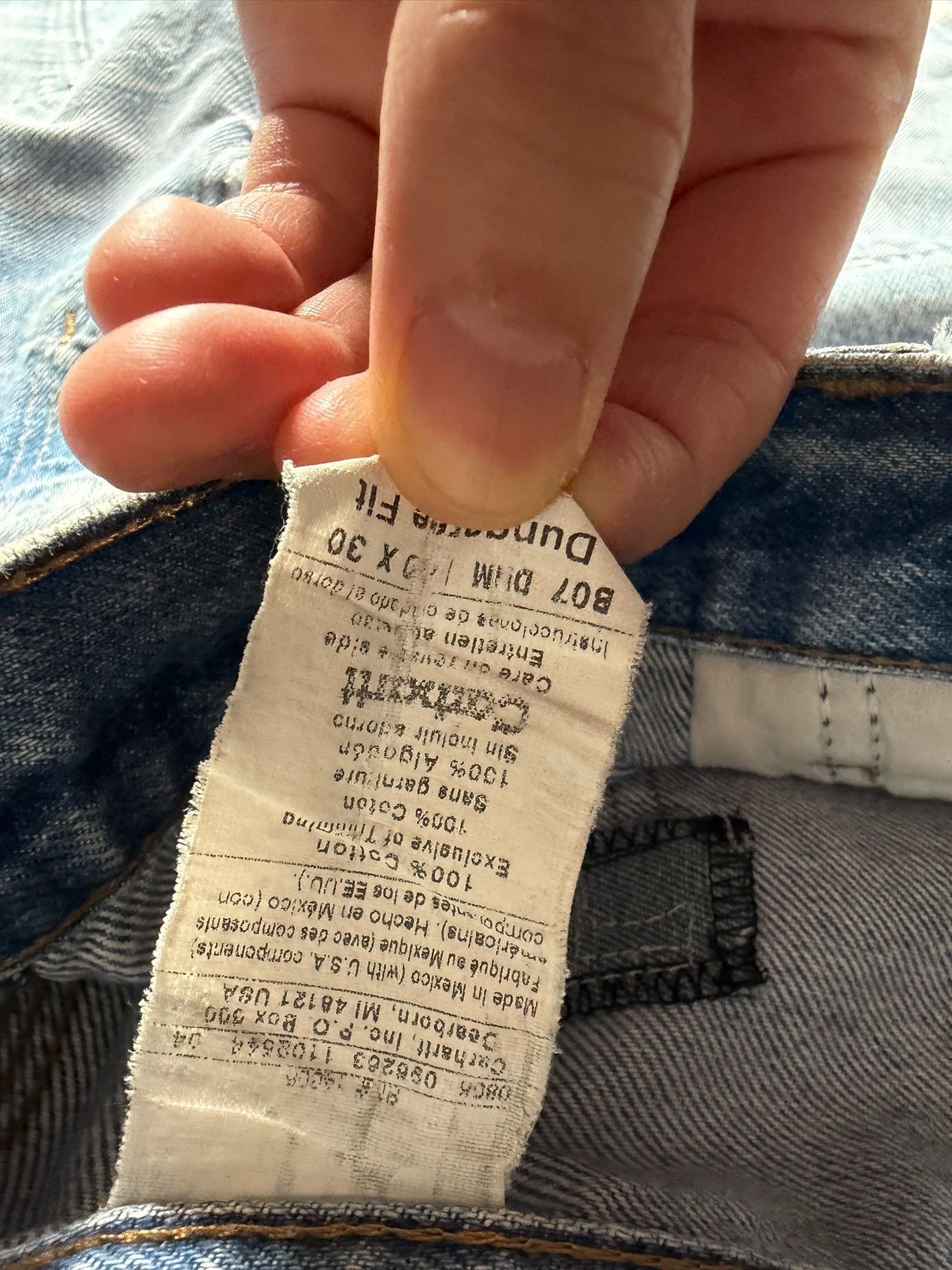 Vintage Vintage Carhartt B07 Denim Work Pants Size US 30 / EU 46 - 7 Thumbnail