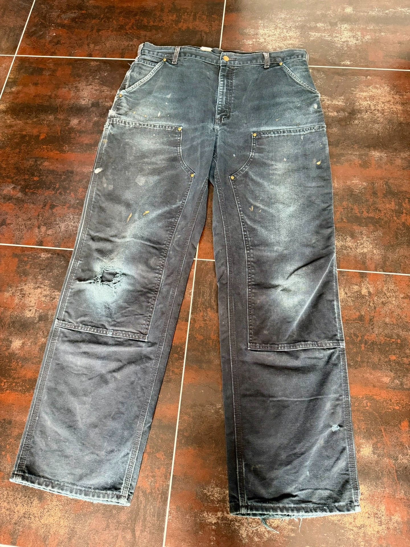 Vintage Vintage Carhartt B01 Black Cargo Pants Size US 30 / EU 46 - 2 Thumbnail