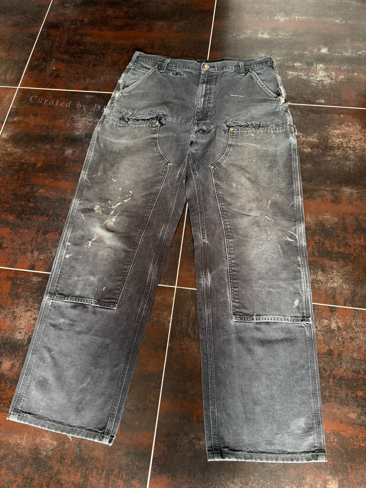 Vintage Vintage Carhartt B136 Black Cargo Pants Size US 30 / EU 46 - 2 Thumbnail
